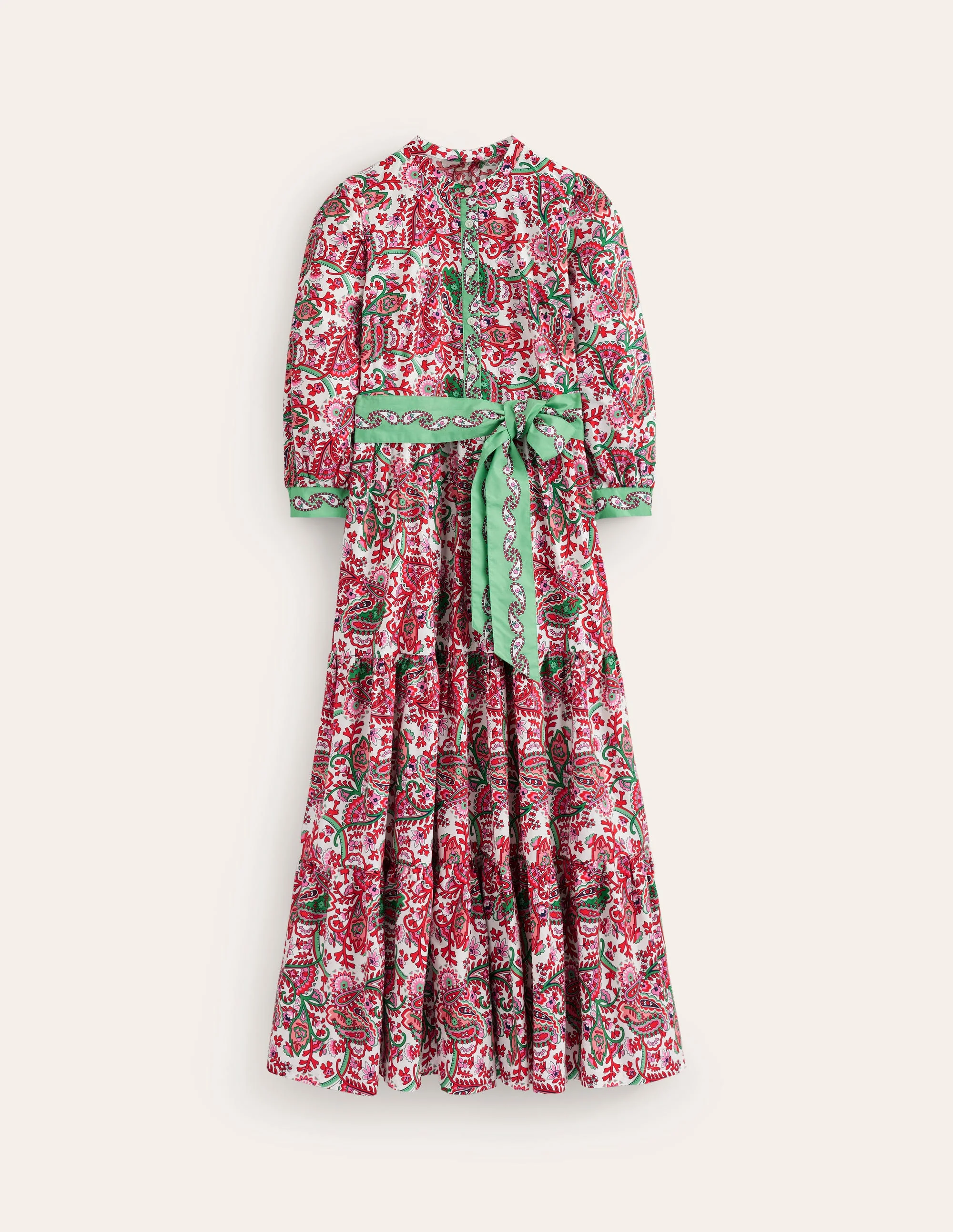 Alba Tiered Cotton Maxi Dress-Multi, Fantastical - Image 8