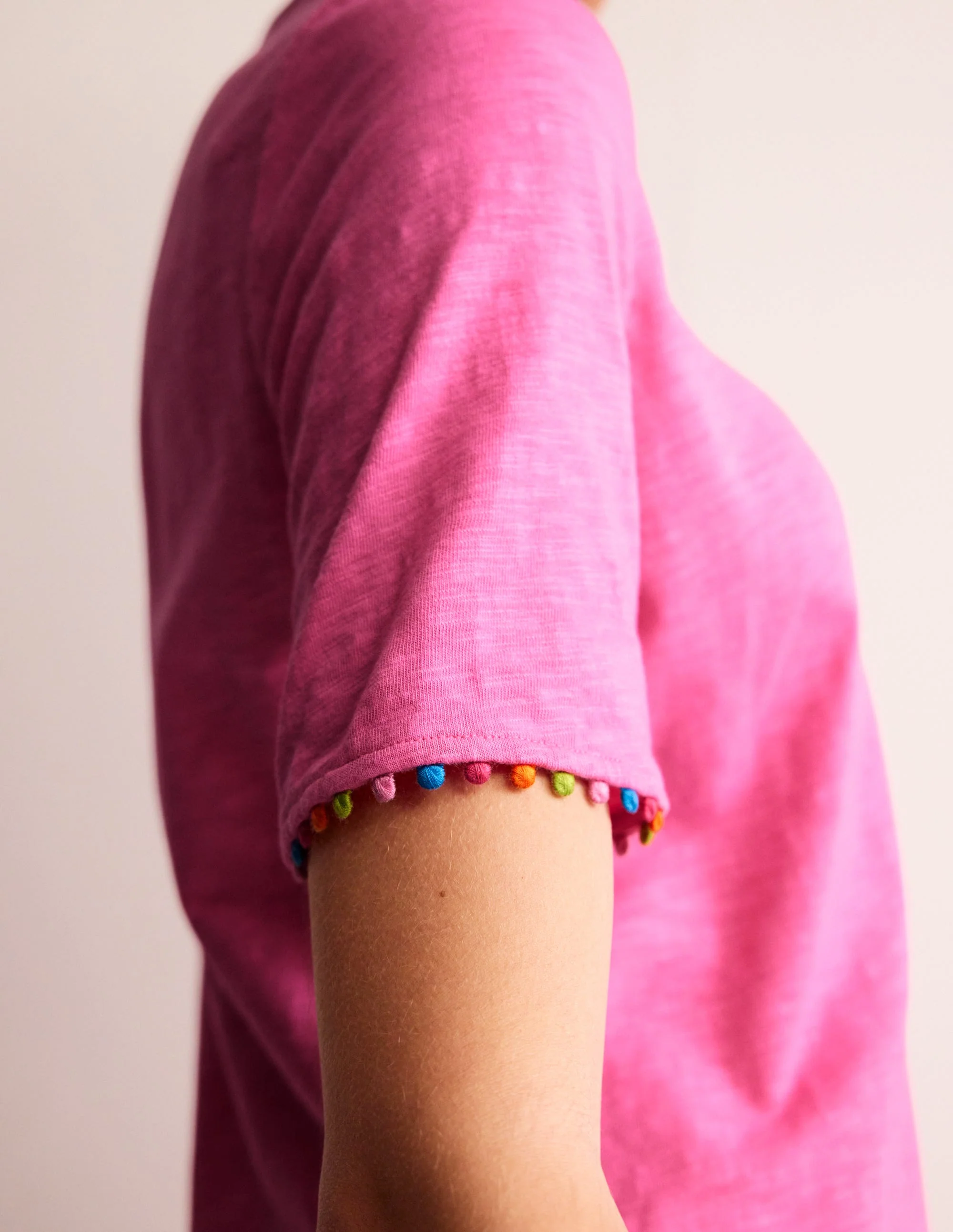 Ali Pom Sleeve Dress-Sangria Sunset - Image 2