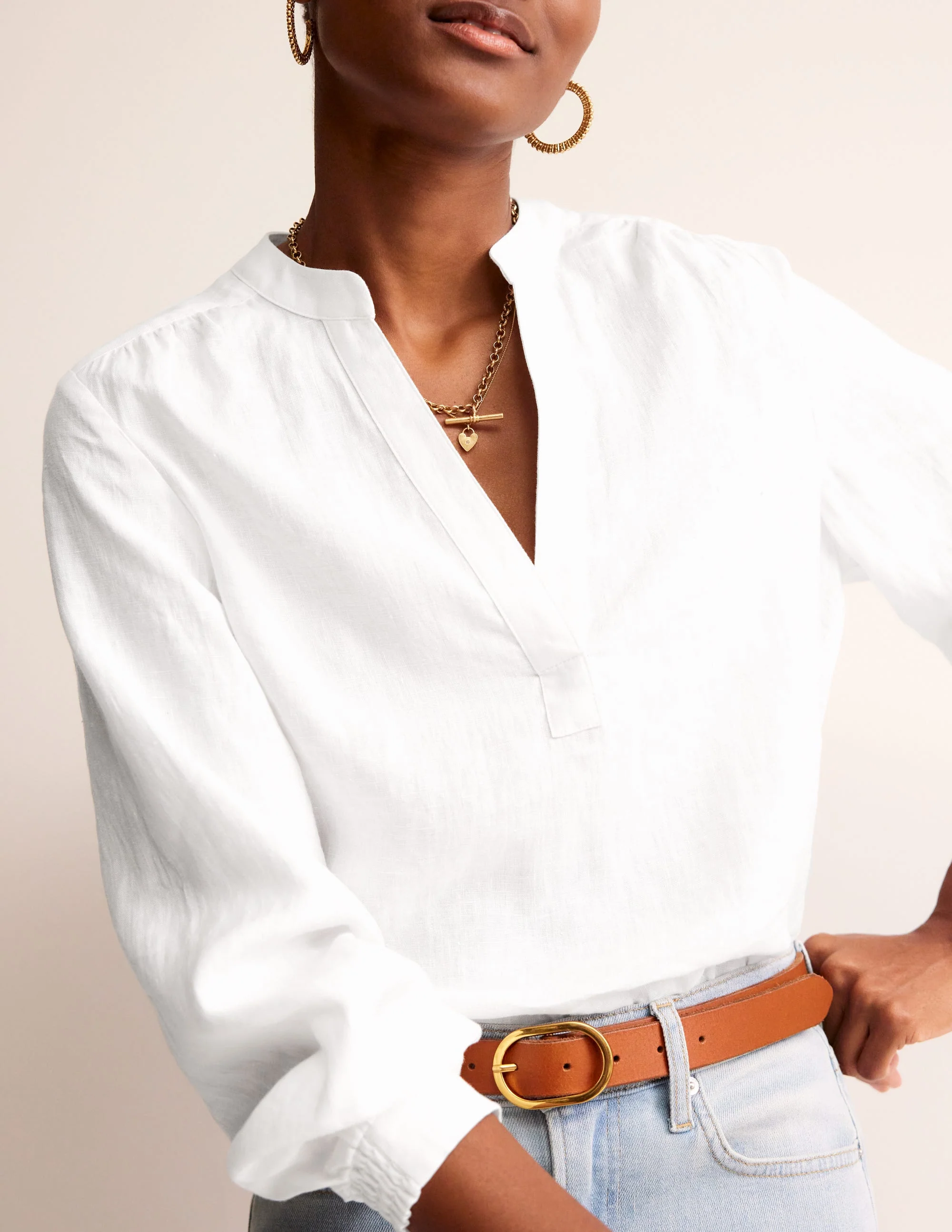Alice Linen Top-White - Image 2