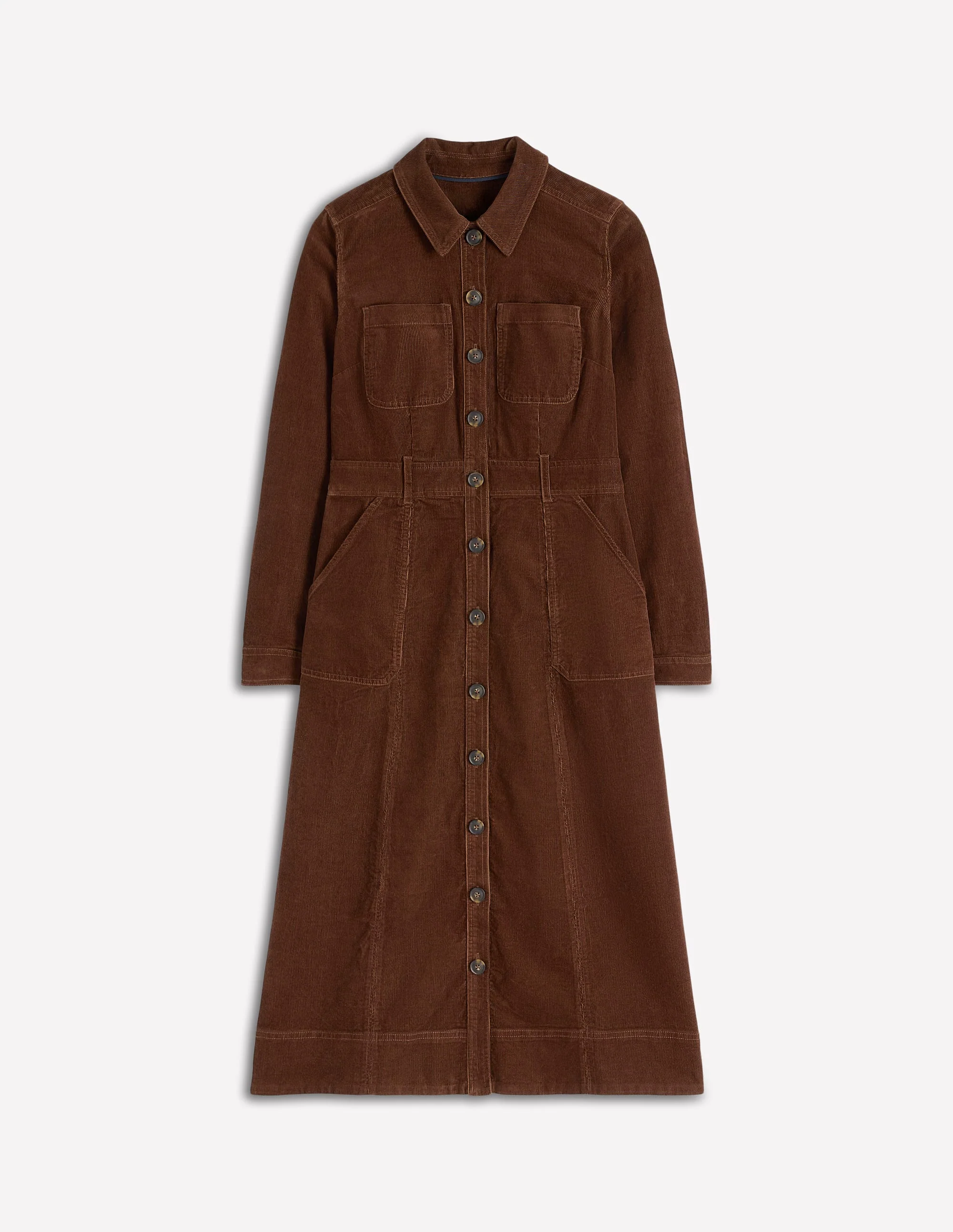 Amanda Cord Midi Dress-Raw Umber - Image 5