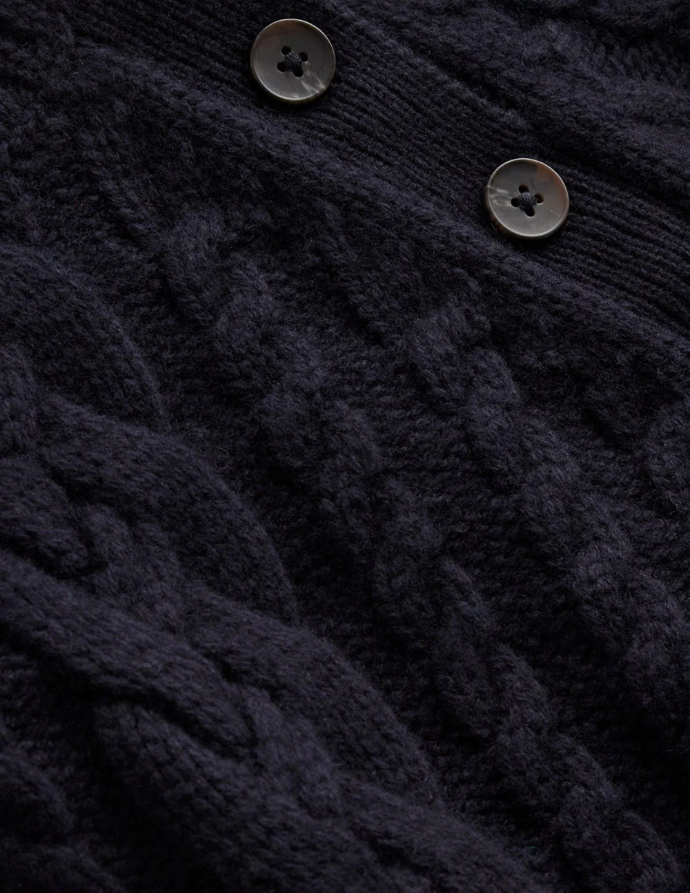 Amara Merino Cable Sweater-Navy - Image 6