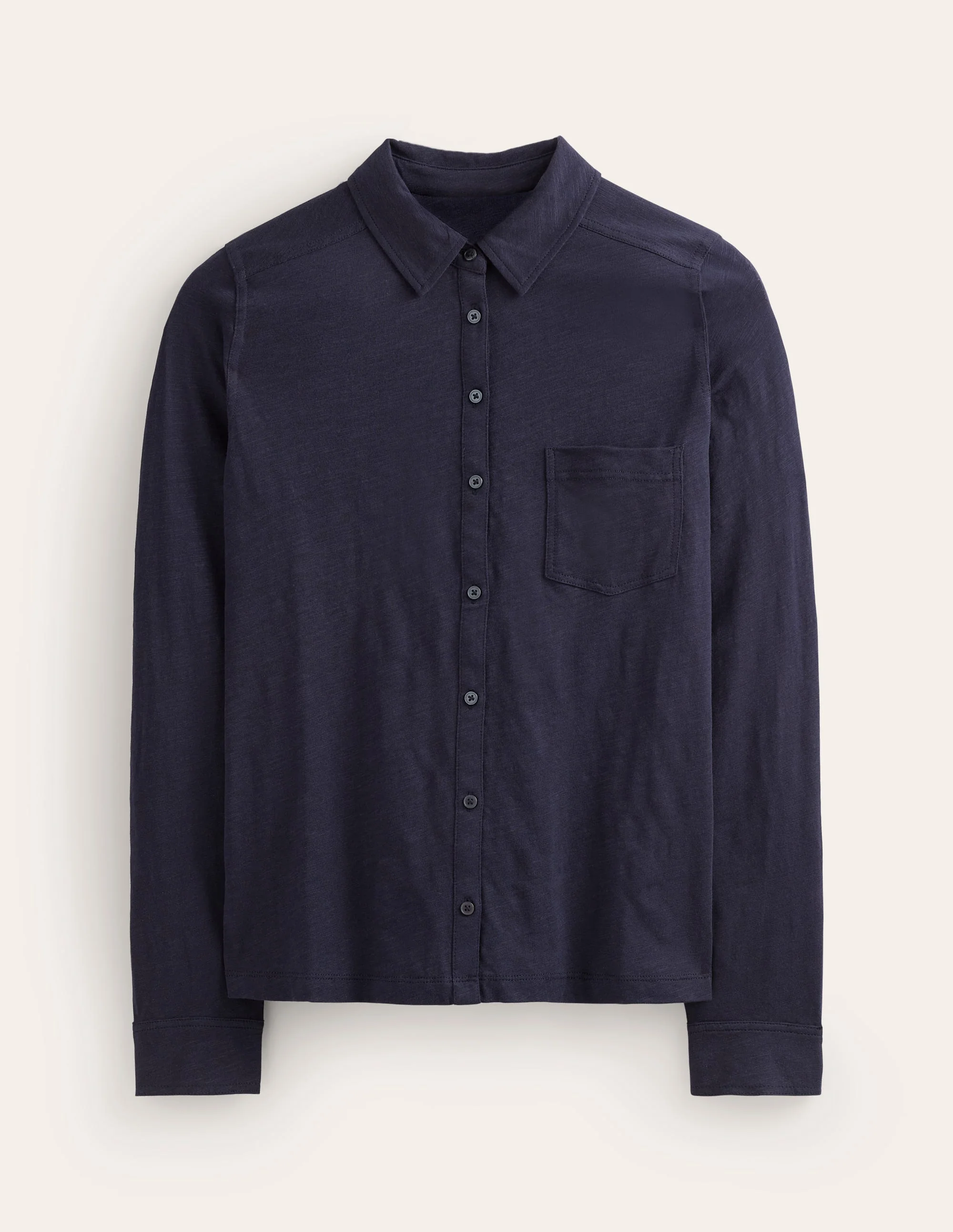 Amelia Jersey Shirt-Navy - Image 5