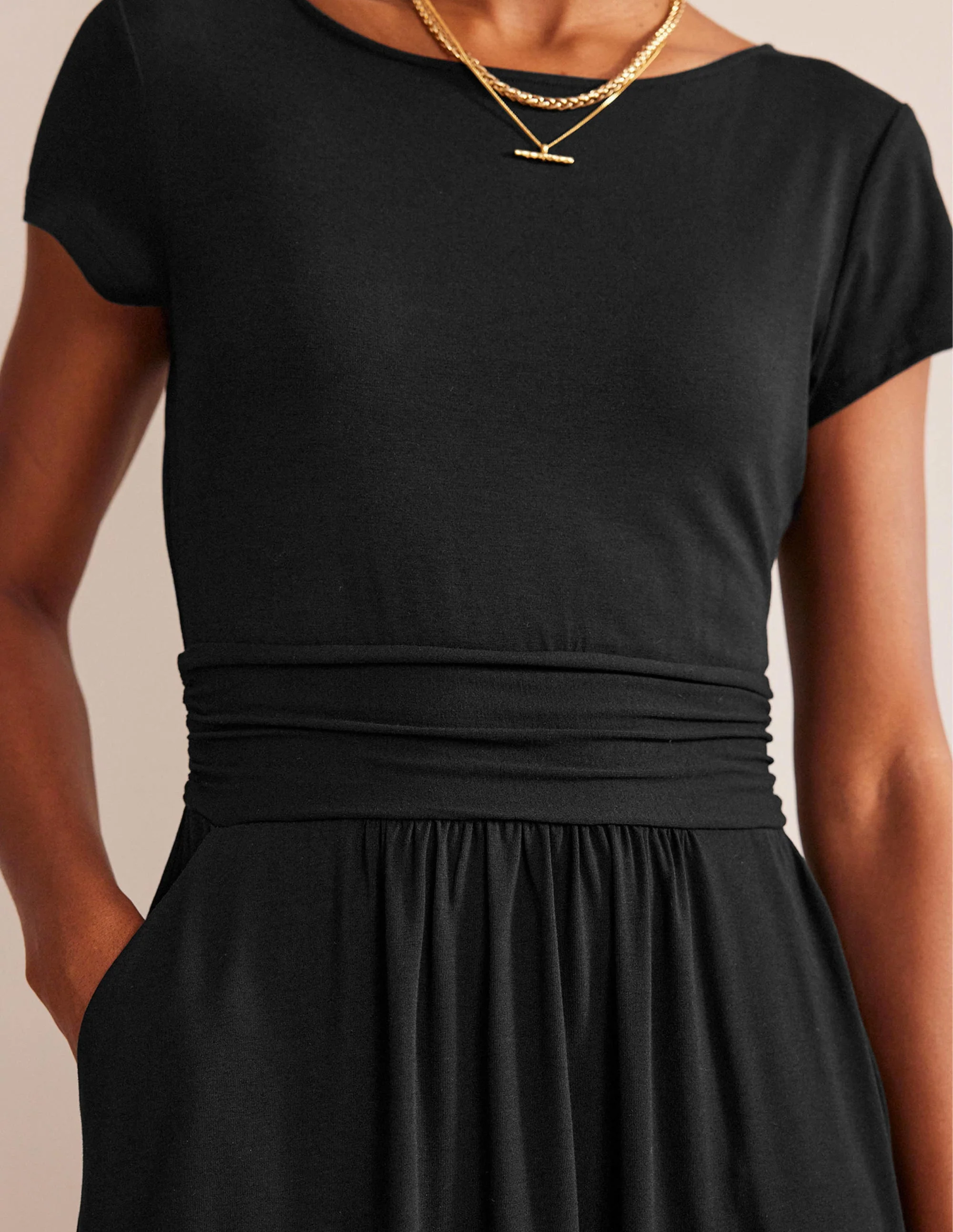 Amelie Jersey Dress-Black - Image 2