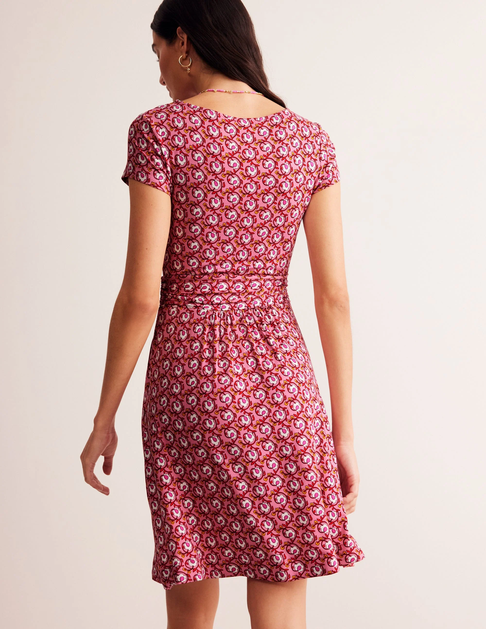 Amelie Jersey Dress-Cashmere Rose, Foliage Terrace - Image 3