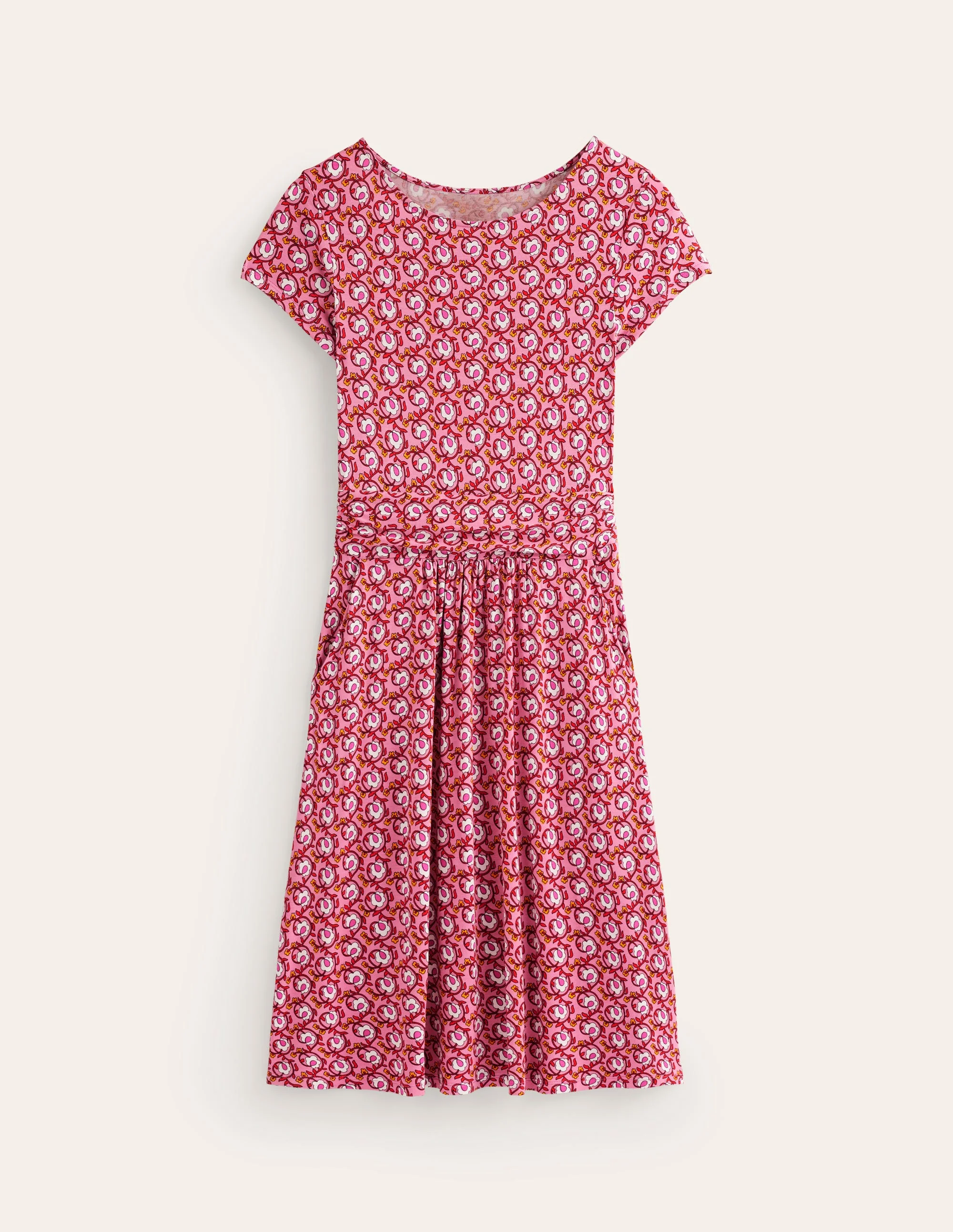 Amelie Jersey Dress-Cashmere Rose, Foliage Terrace - Image 5