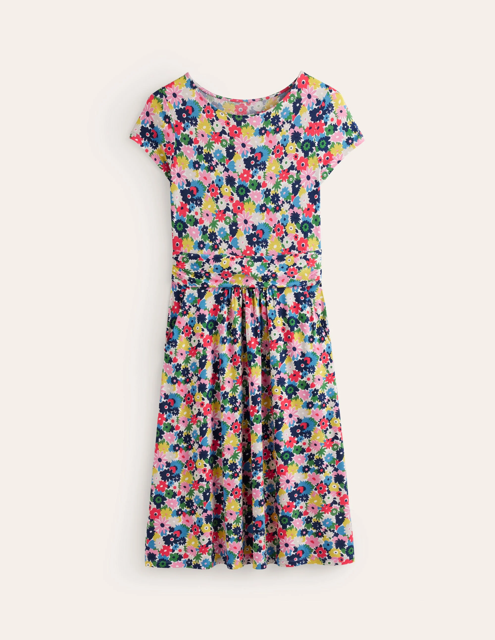 Amelie Jersey Dress-Multi, Paintbox Ditsy - Image 6