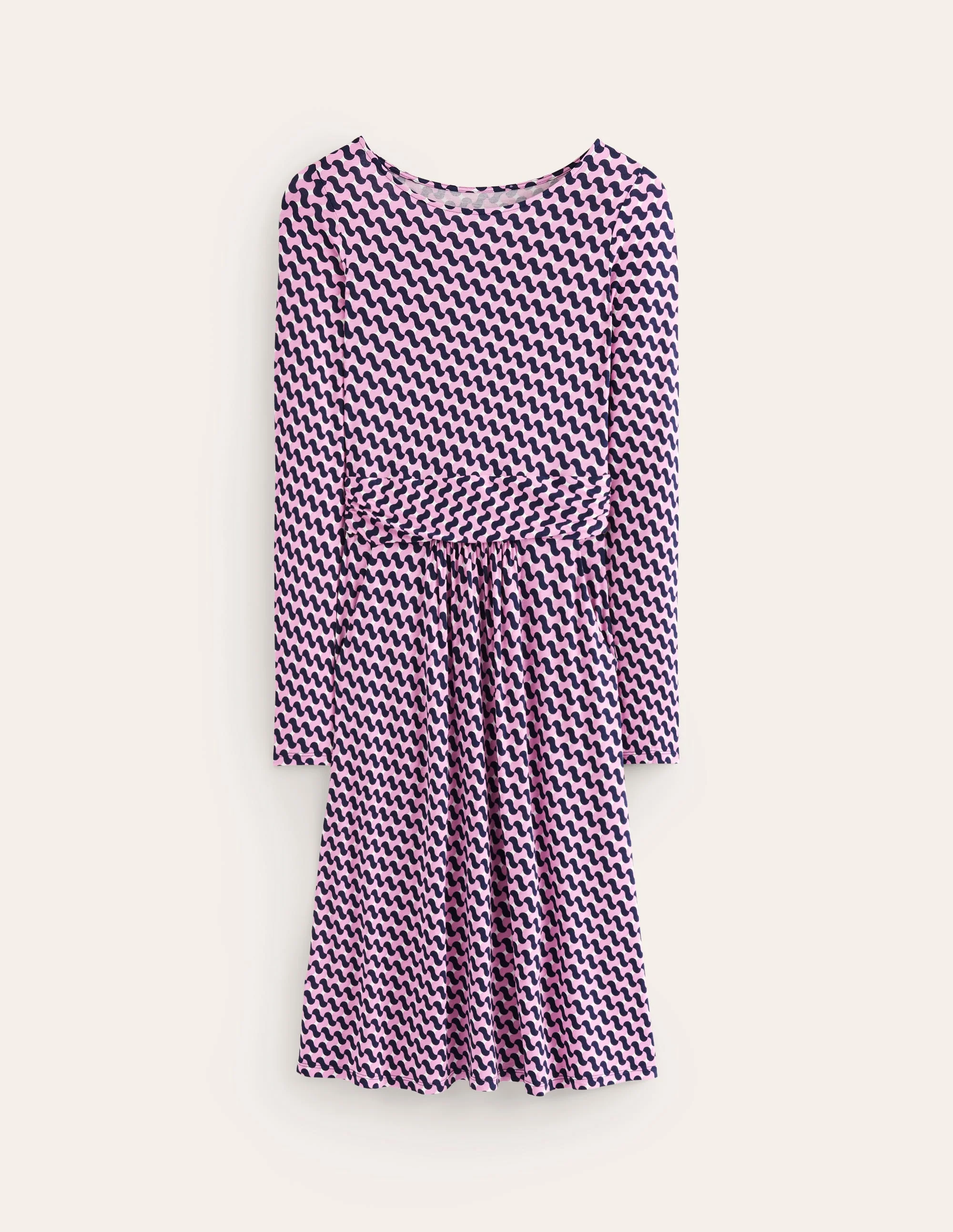 Amelie Long Sleeve Dress-Sherbert, Terrace Swirl - Image 5