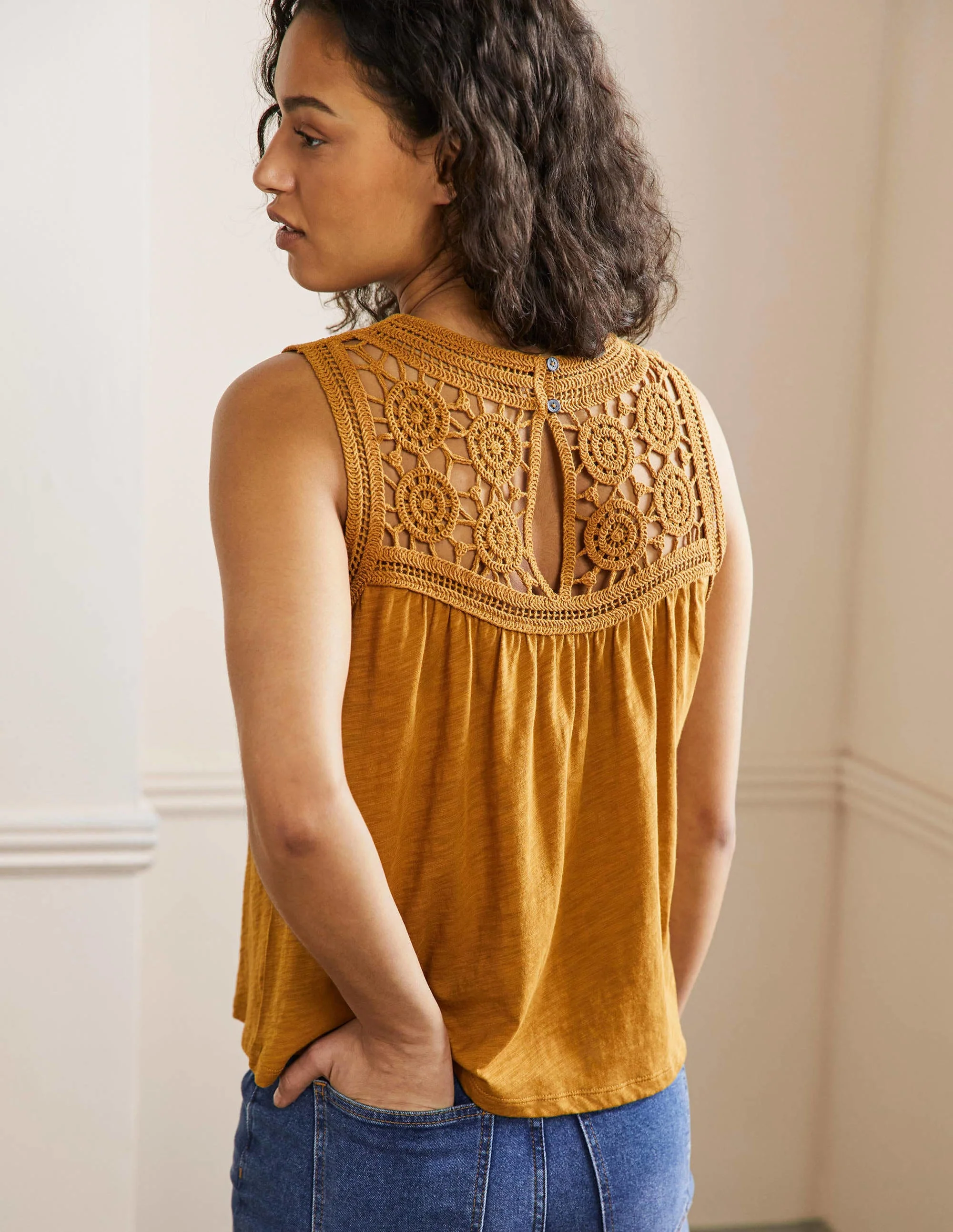 Anais Crochet Jersey Top-Frankincense - Image 3
