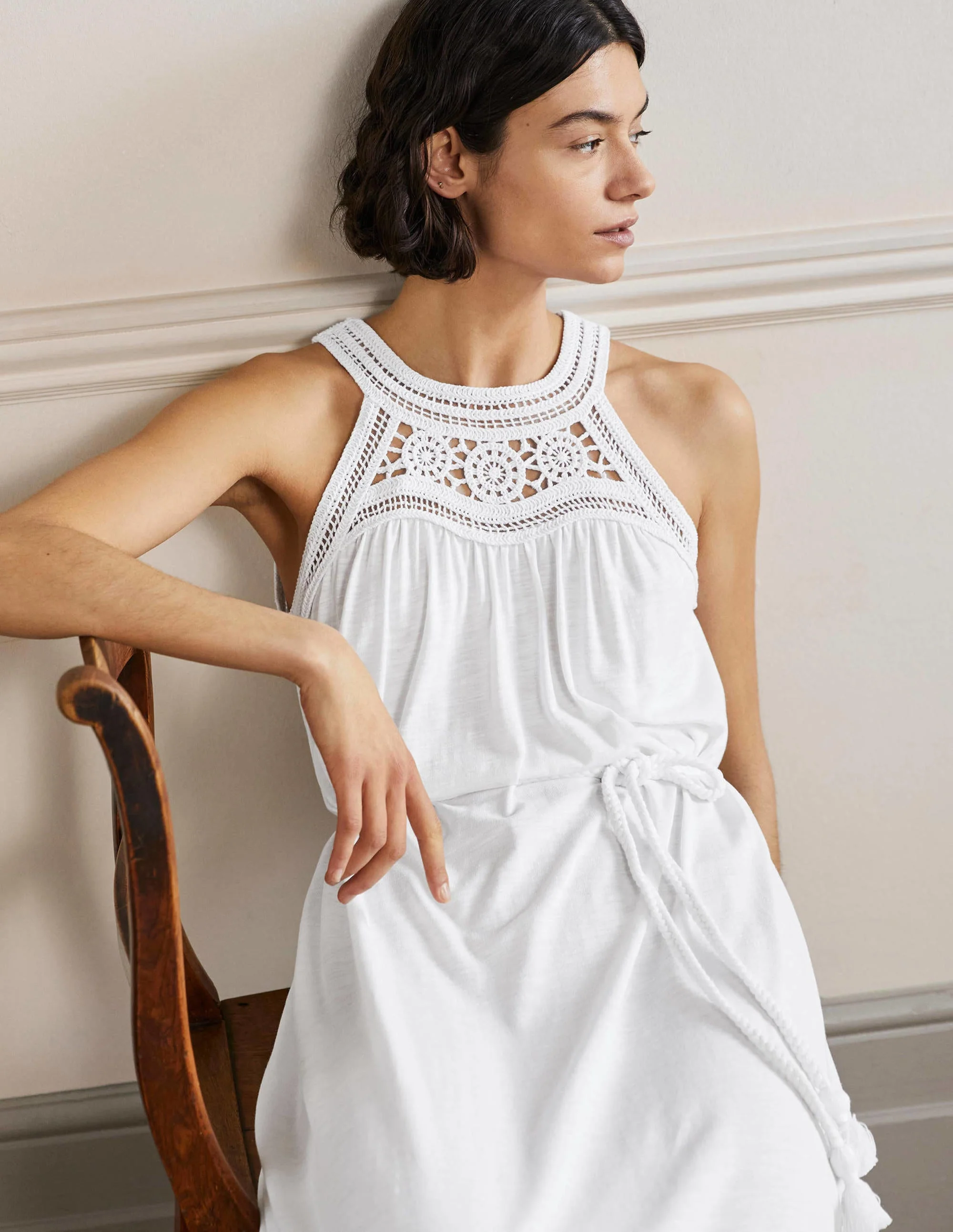 Anais Jersey Midi Dress-White - Image 4