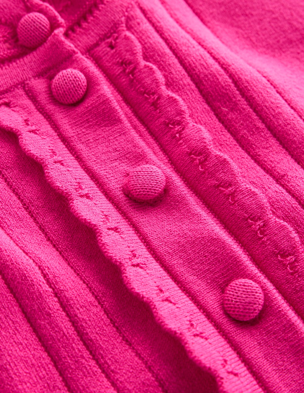 Angela Cotton Scallop Sweater-Pink Heather - Image 7