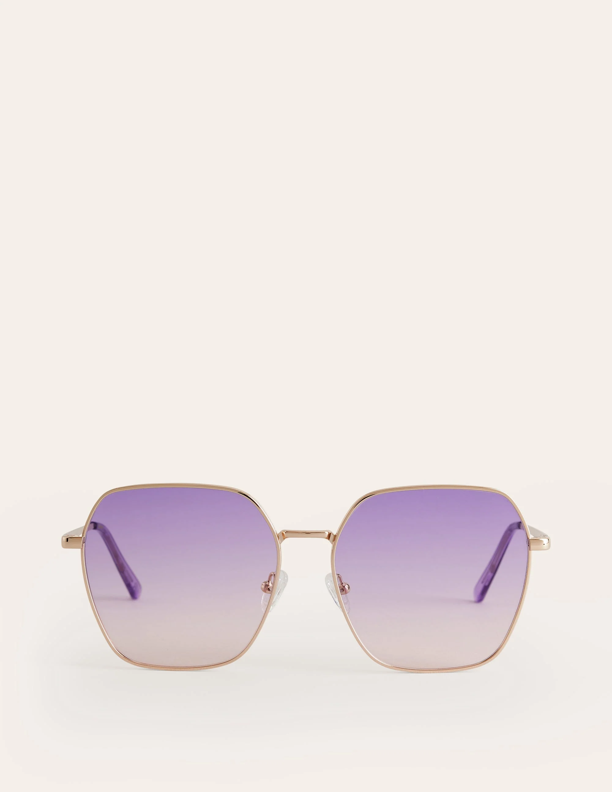 Angular Metal Sunglasses-Purple/Pink - Image 2