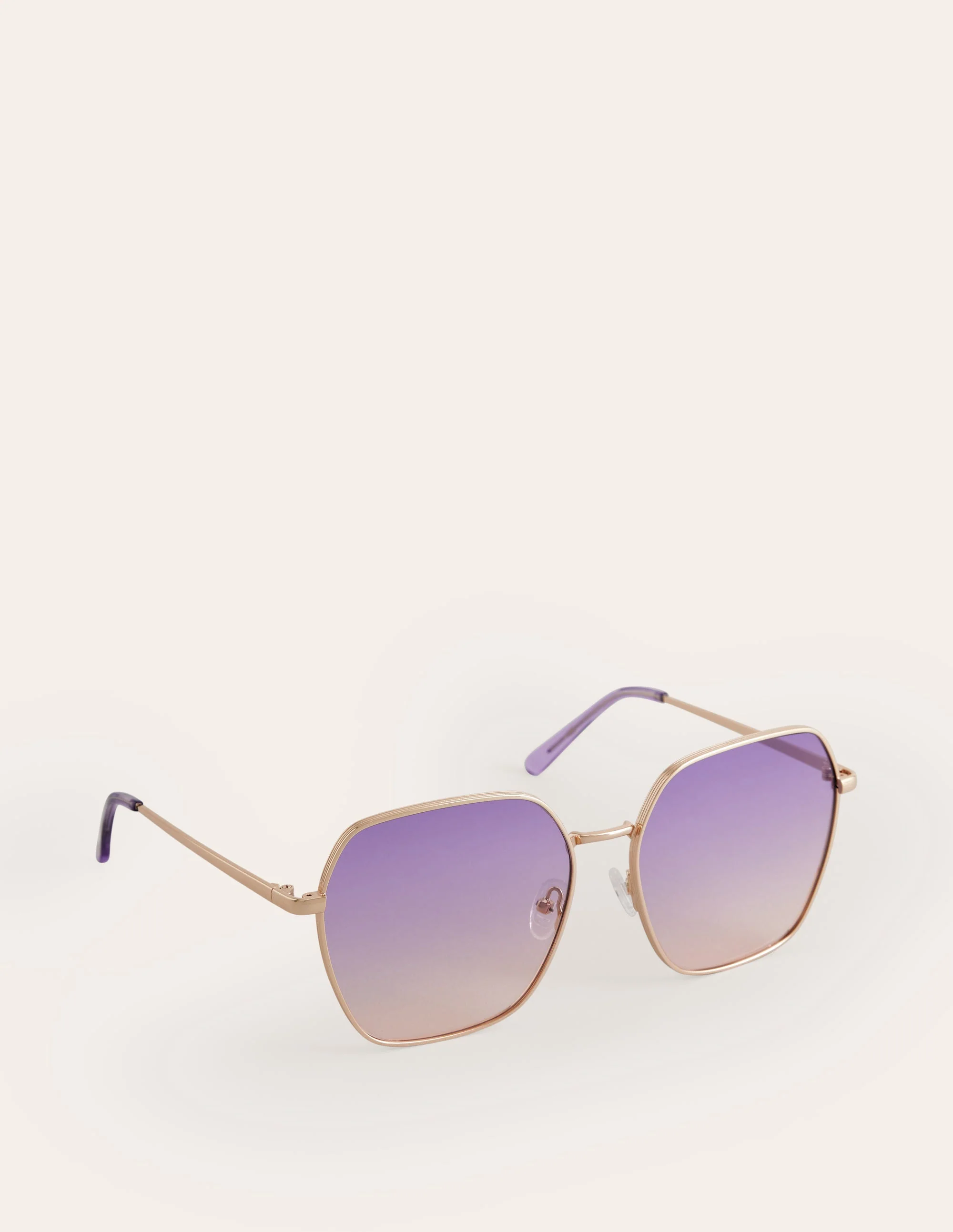 Angular Metal Sunglasses-Purple/Pink - Image 3