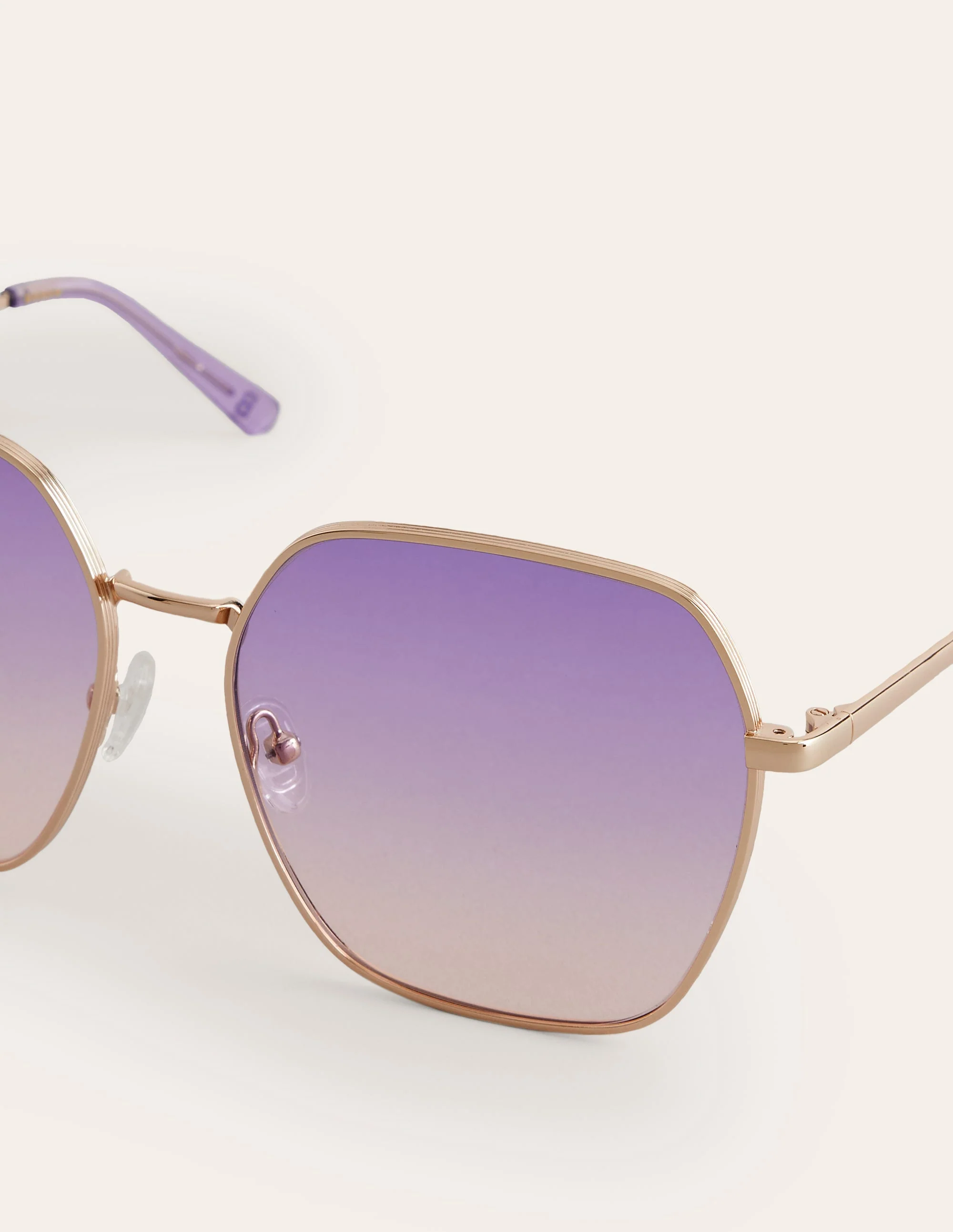 Angular Metal Sunglasses-Purple/Pink - Image 4