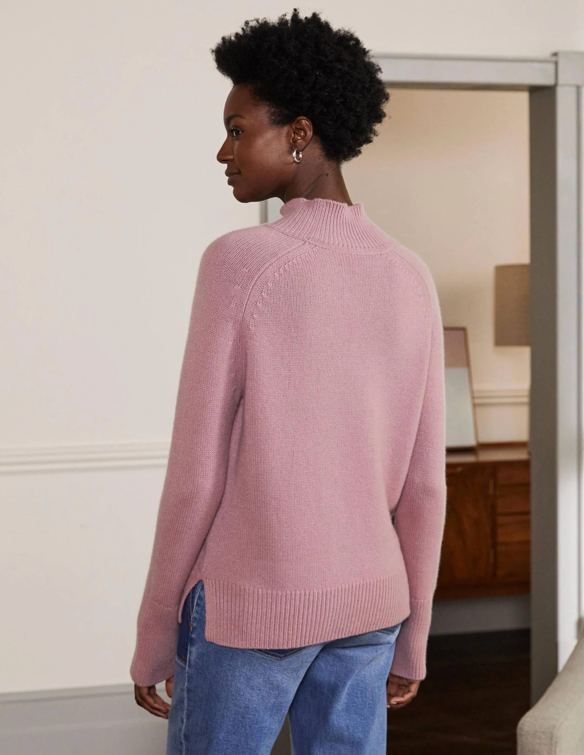 Anna Cashmere Sweater-Violet Purple - Image 3