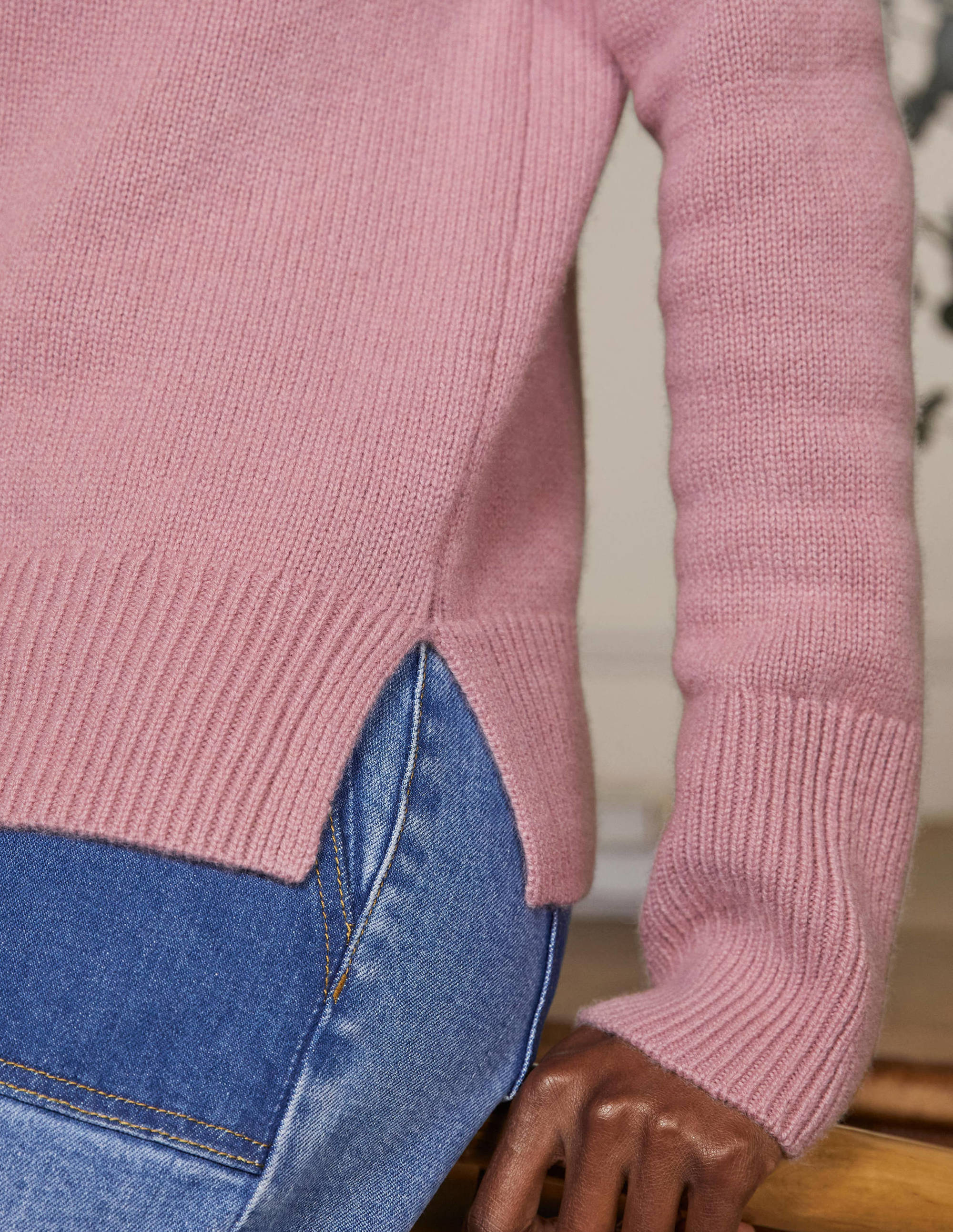Anna Cashmere Sweater-Violet Purple - Image 4