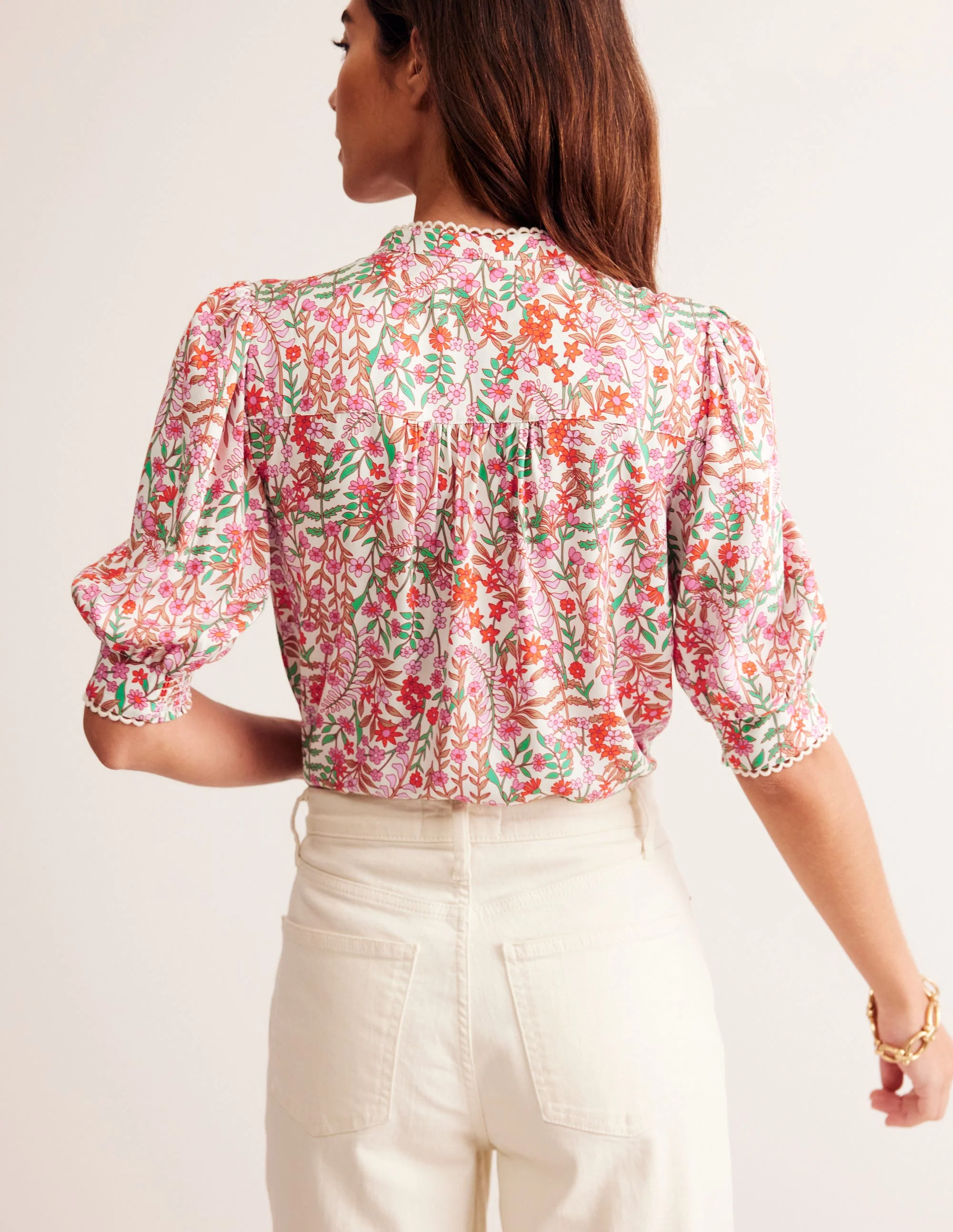 Ara Short Sleeve Top-Multi, Foliage Bud - Image 3