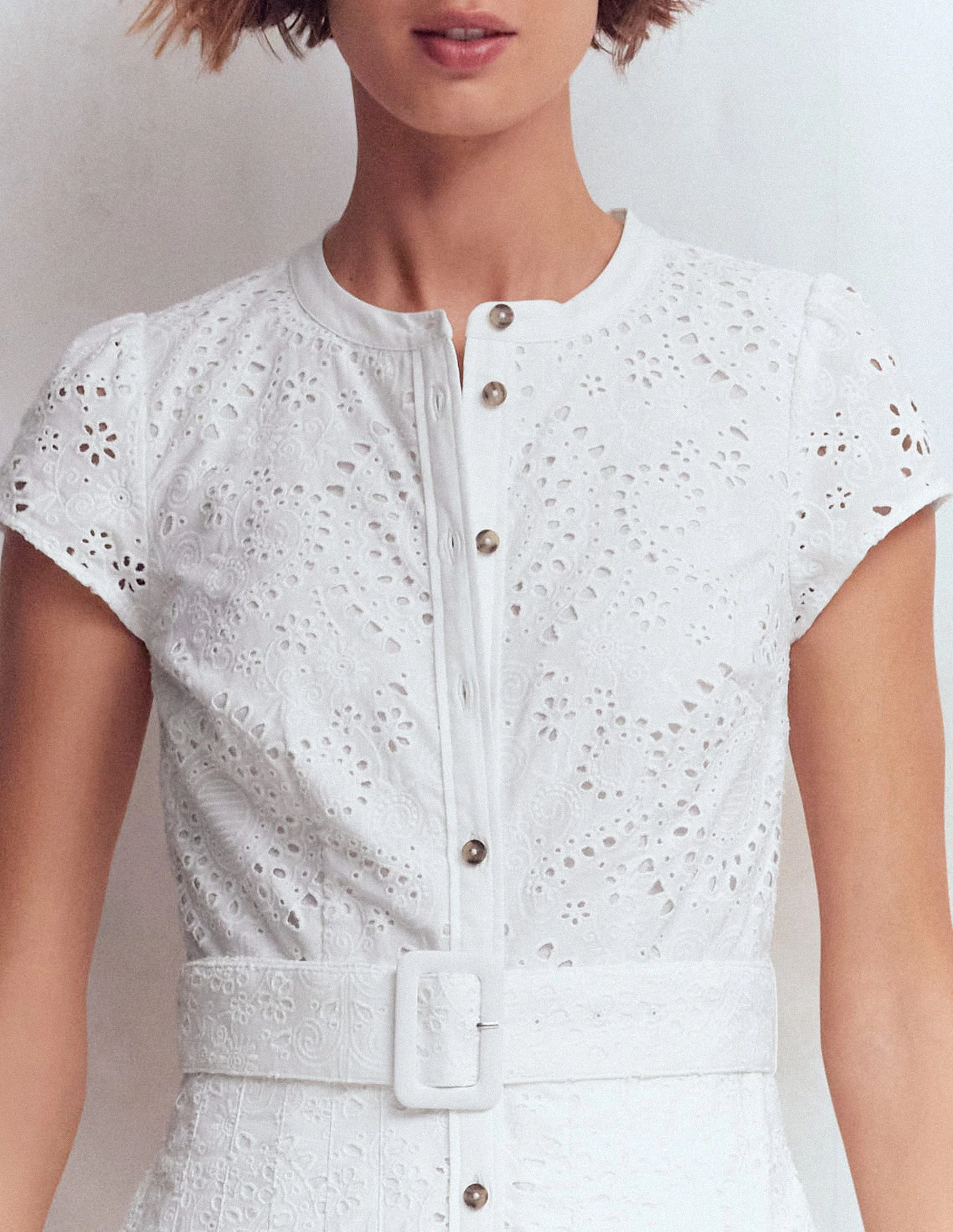 Arabella Cotton Maxi Dress-White Broderie - Image 2