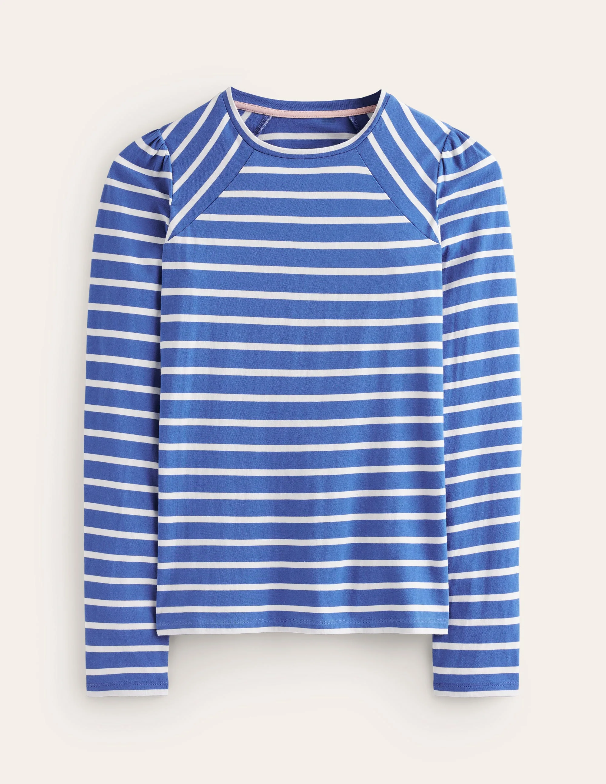 Arabella Stripe Jersey Top-Blue, Ivory Stripe - Image 5