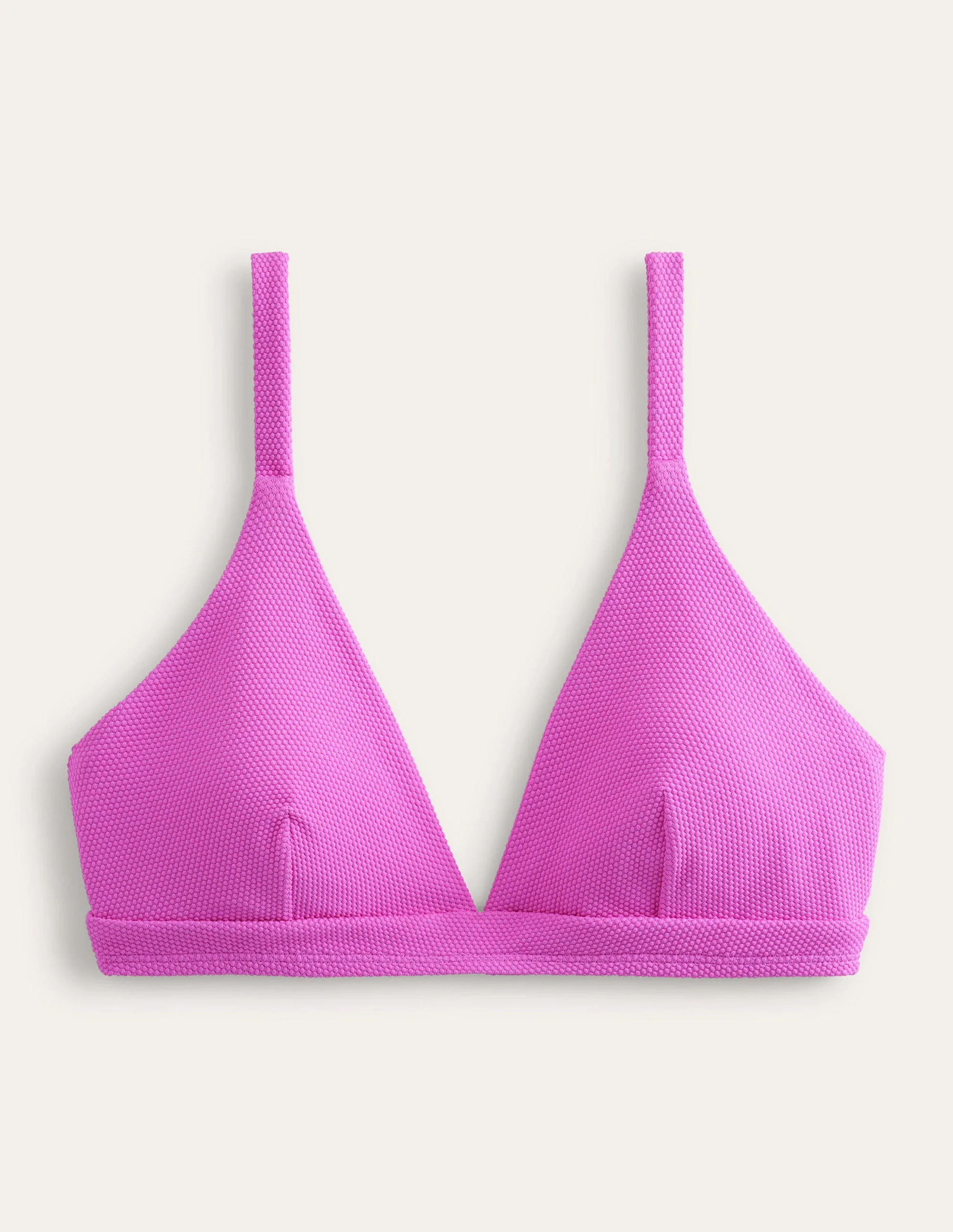 Arezzo V-neck Bikini Top-Amazing Pink Texture - Image 8