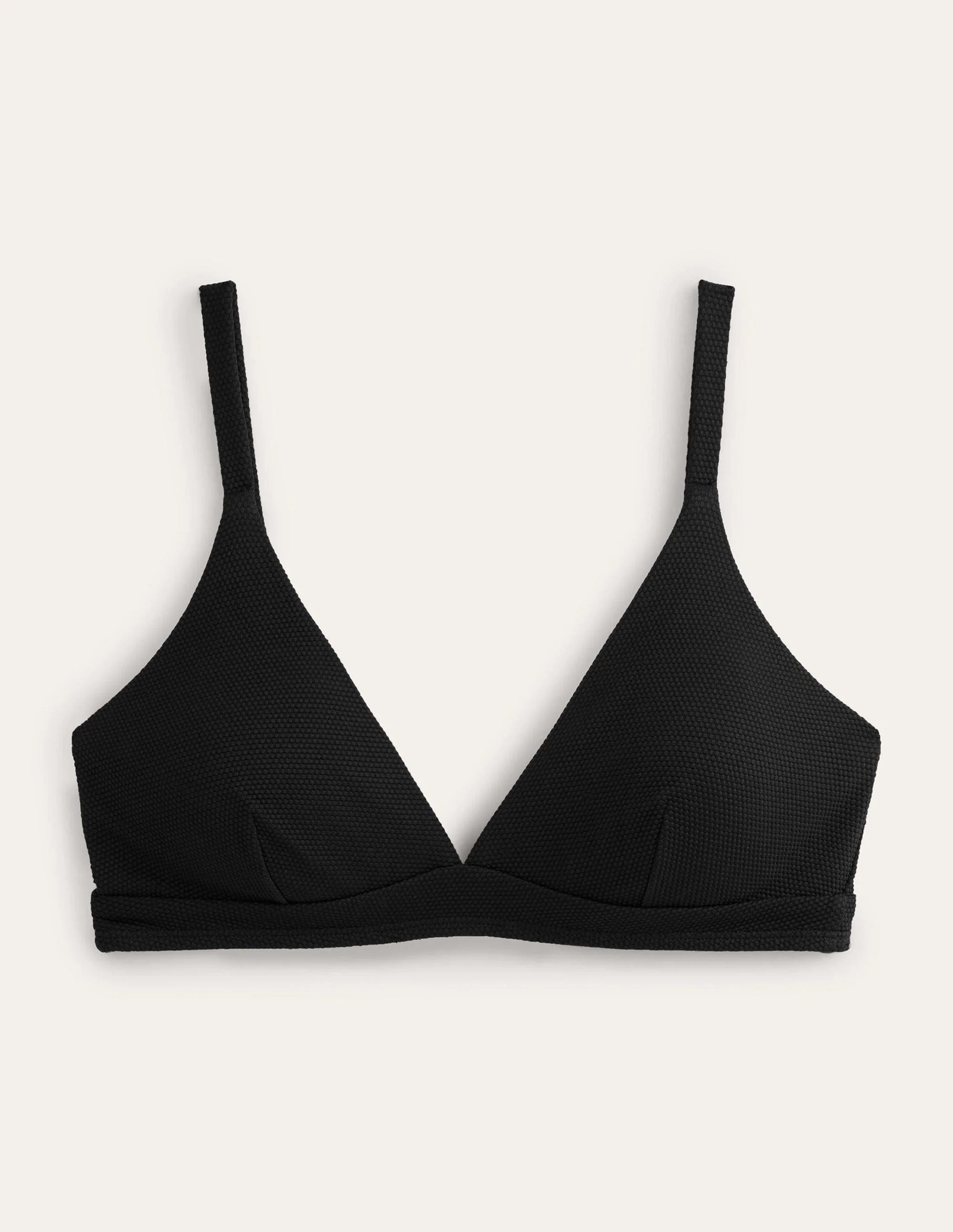 Arezzo V-neck Bikini Top-Black Texture - Image 6
