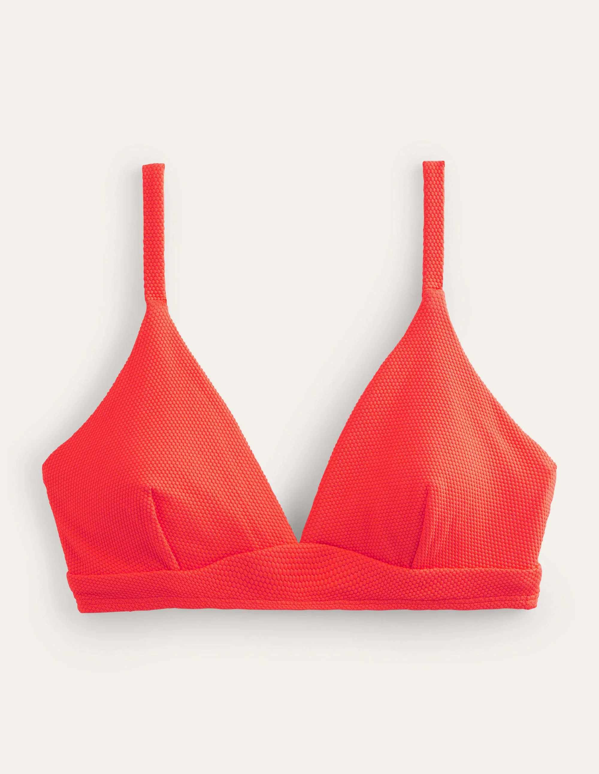 Arezzo V-neck Bikini Top-Coral Texture - Image 5