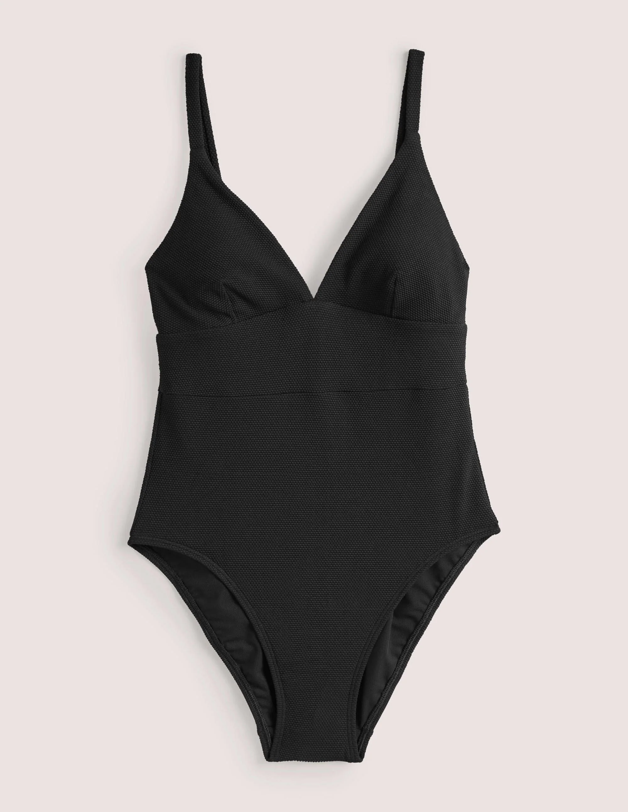 Arezzo V-neck Panel Swimsuit-Black Texture - Image 5