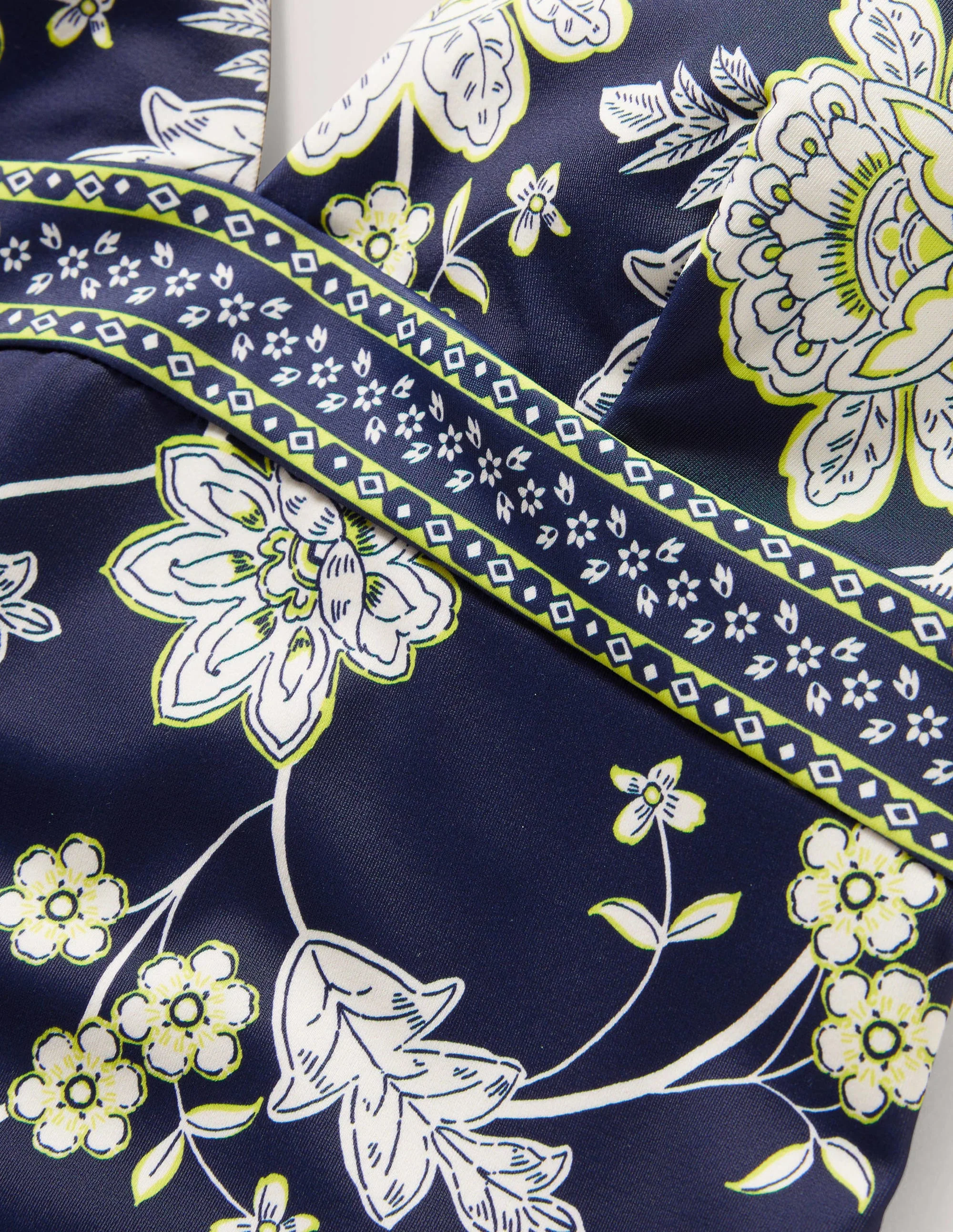 Arezzo V-neck Panel Swimsuit-Navy, Chintz Bloom - Image 6