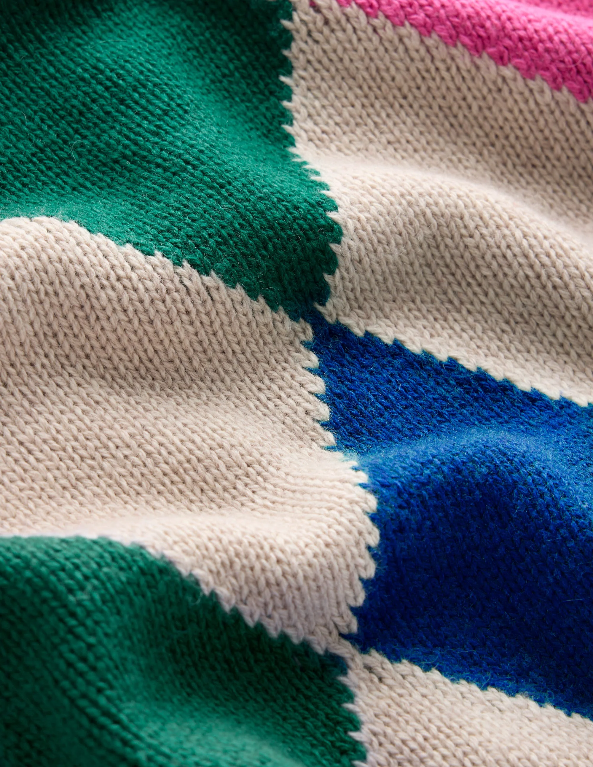Argyle Crew Neck Jumper-Camel Melange, Multi - Image 7