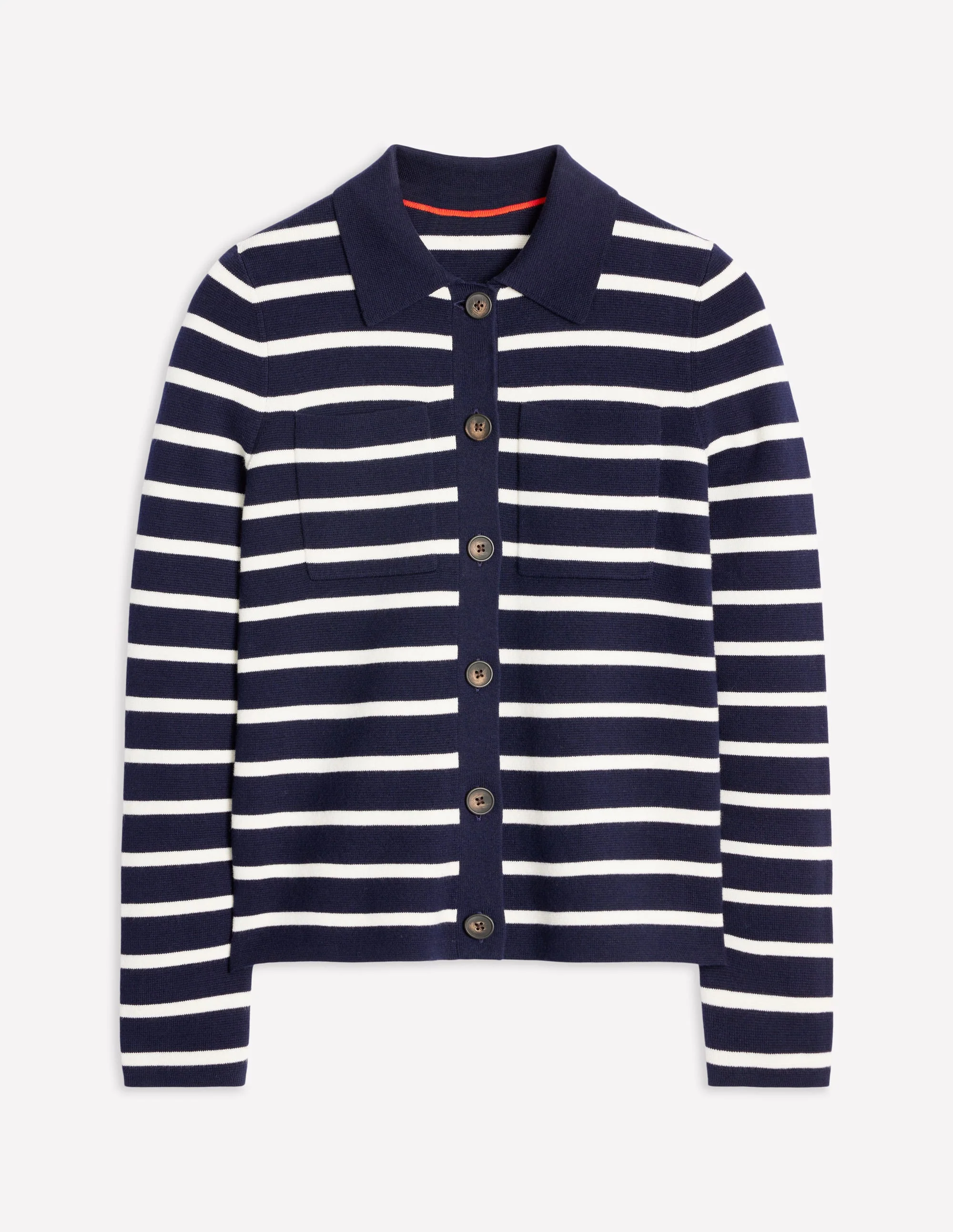 Astrid Knitted Shirt-Navy/ Warm Ivory - Image 5