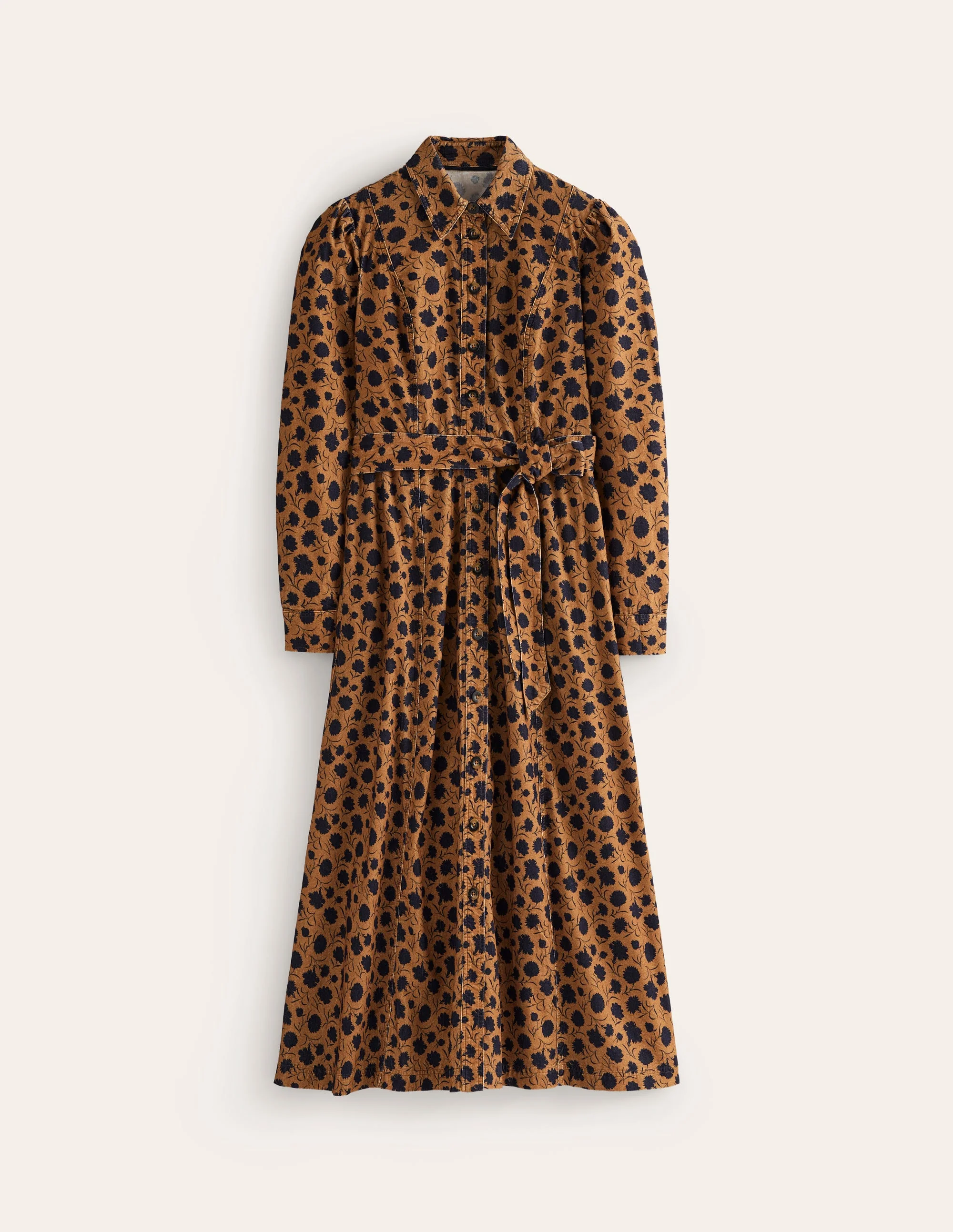 Aubrey Cord Midi Shirt Dress-Rubber, Silhouette Sprig - Image 5