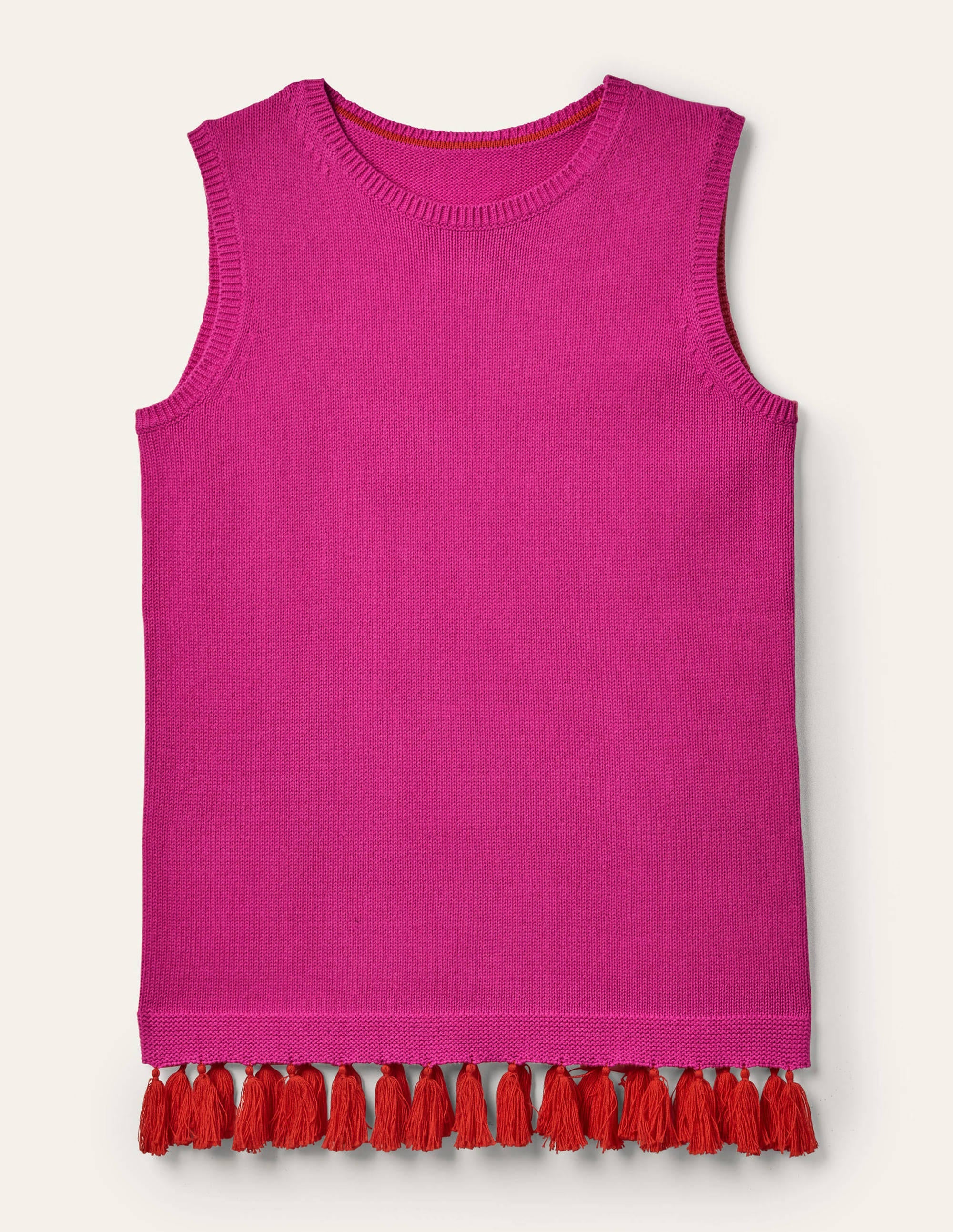 Avington Cotton Tassel Tank-Pop Pansy - Image 5