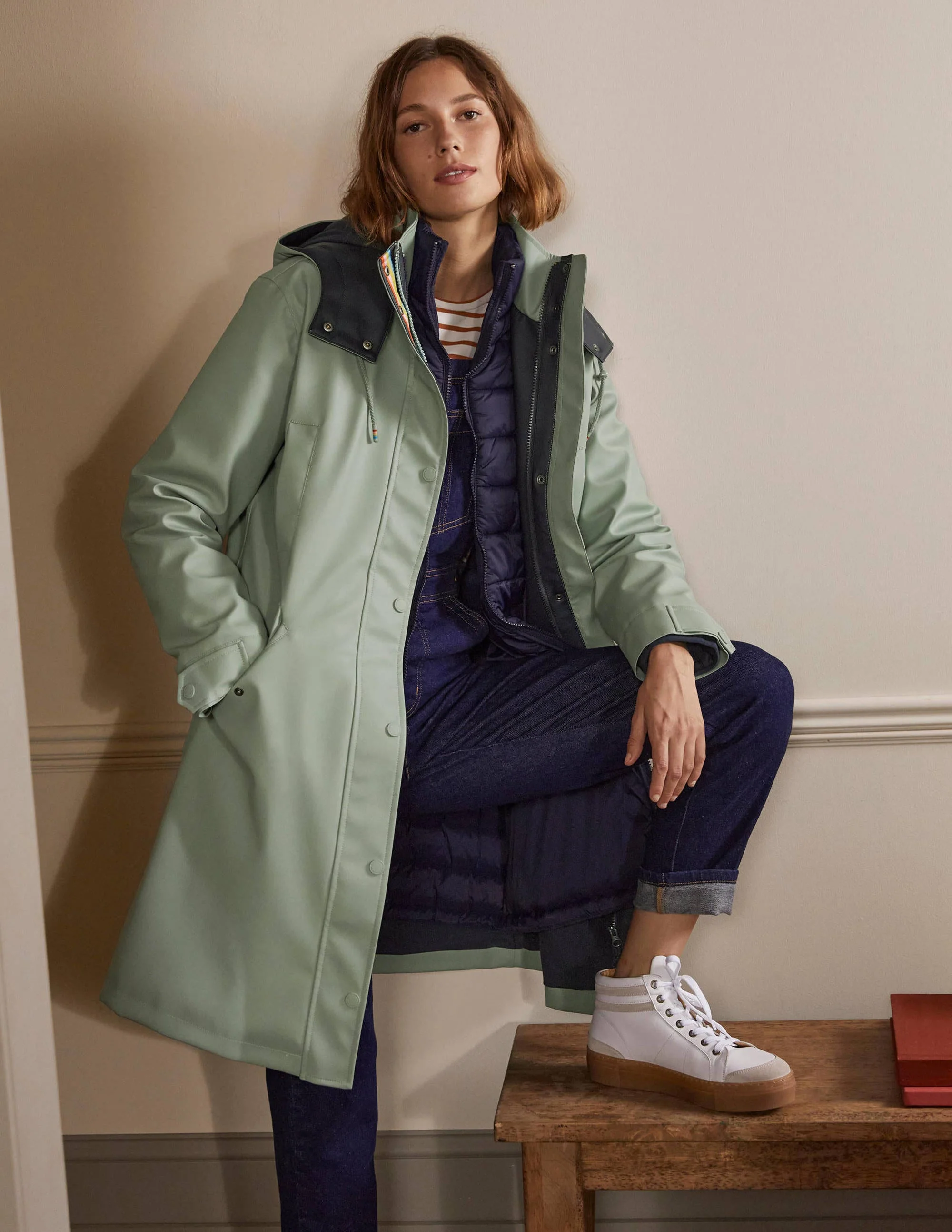 Bamburgh Raincoat-Sage/Navy - Image 4