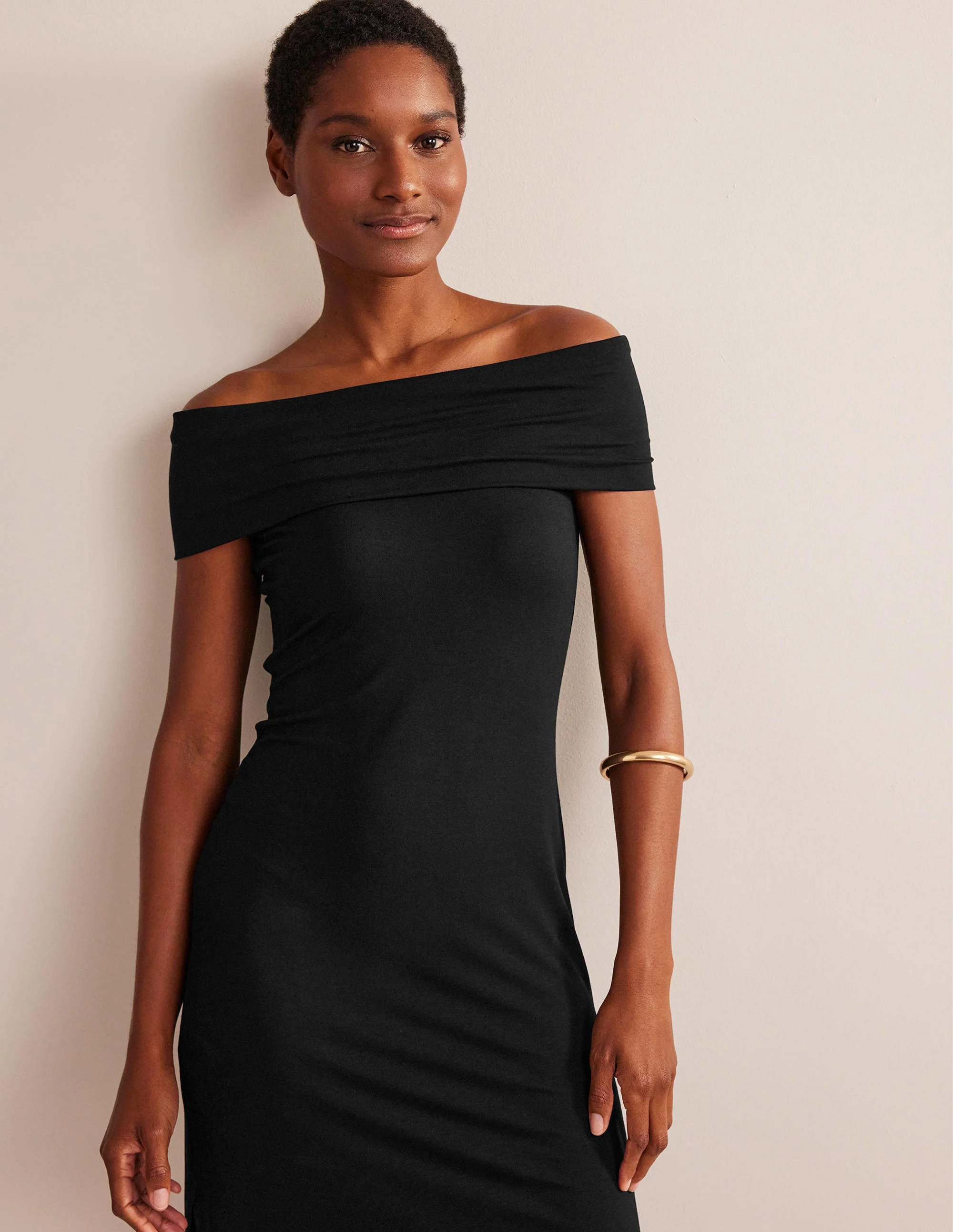 Bardot Jersey Midi Dress-Black - Image 4