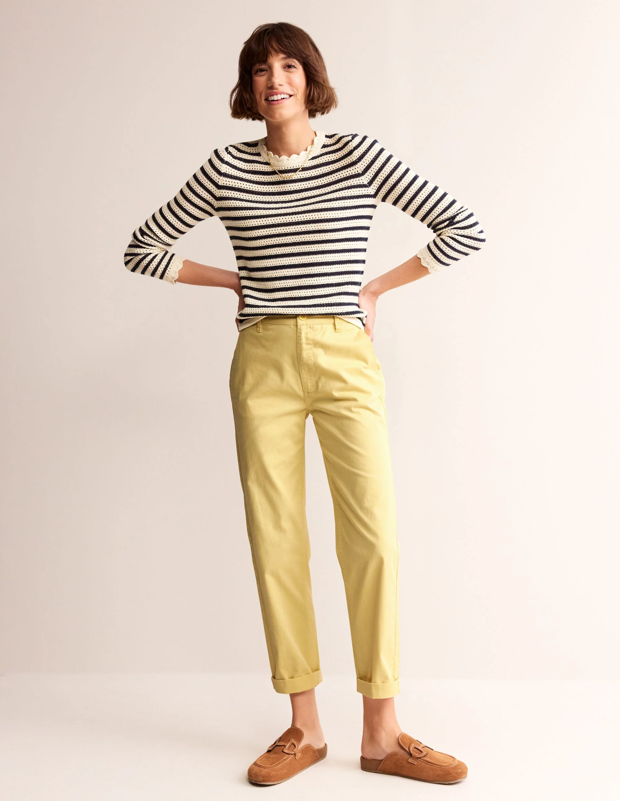 Barnsbury Chino Pants-Dusky Citron