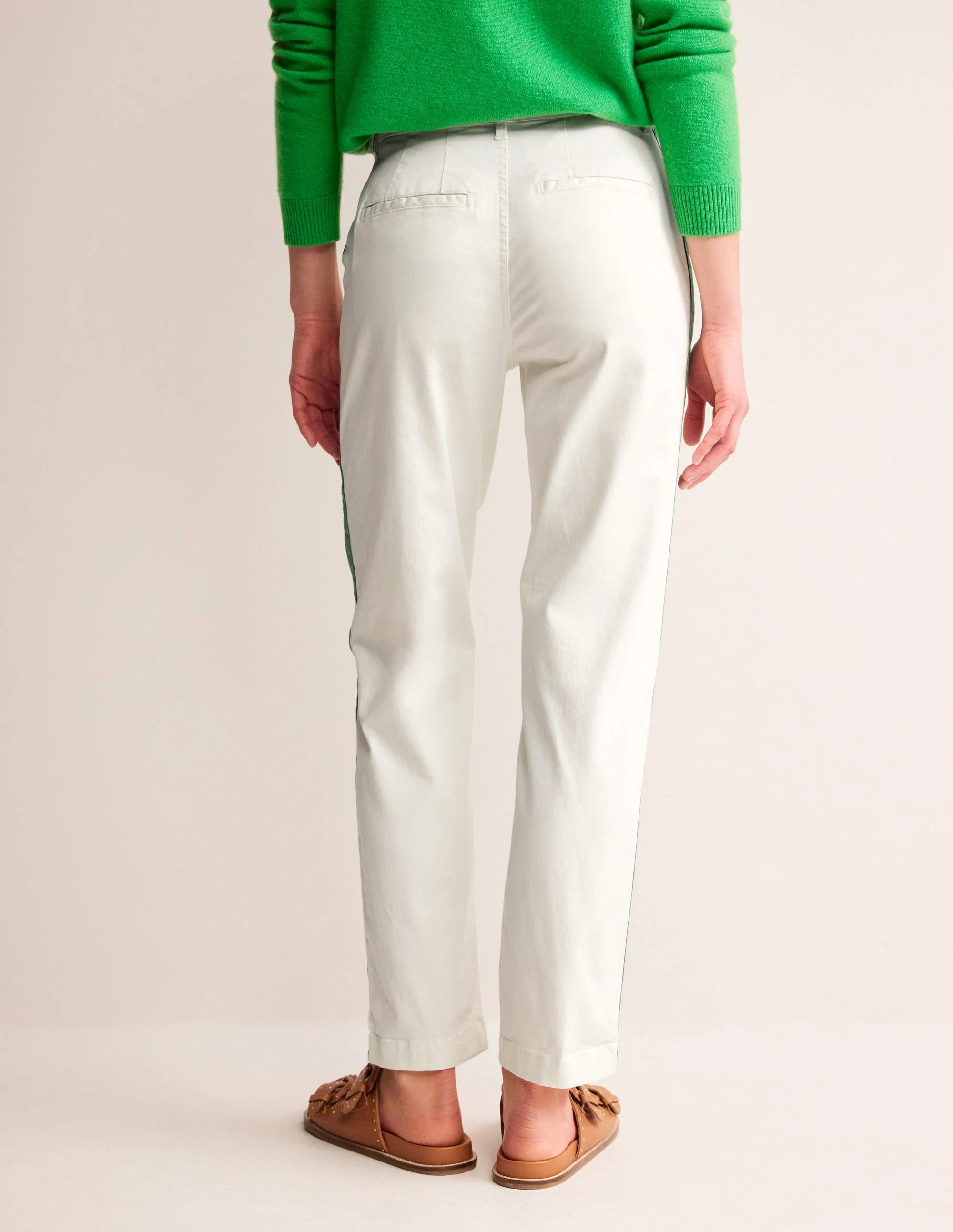 Barnsbury Chino Pants-Ivory Side Stripe - Image 3