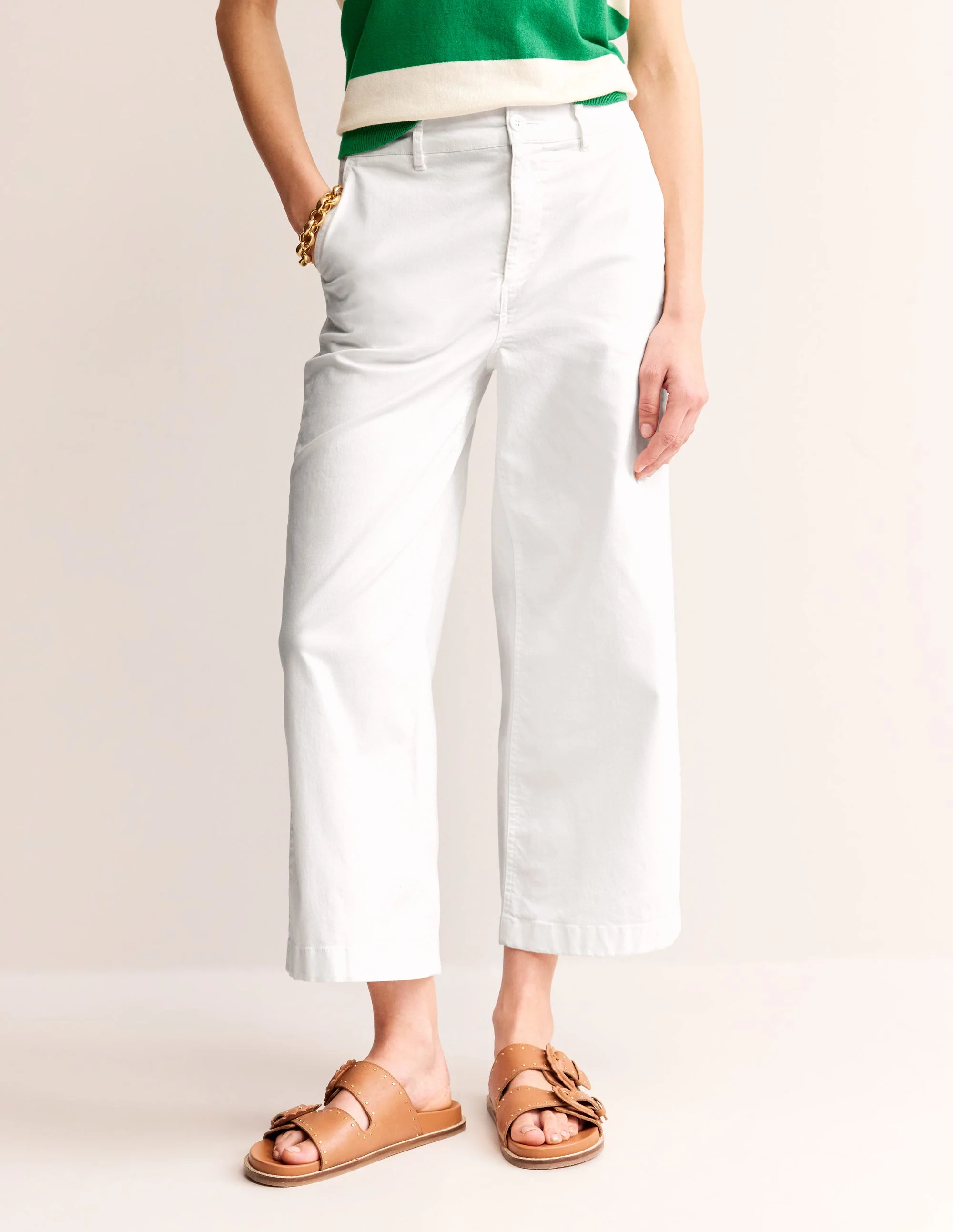Barnsbury Crop Chino Pants-White - Image 4