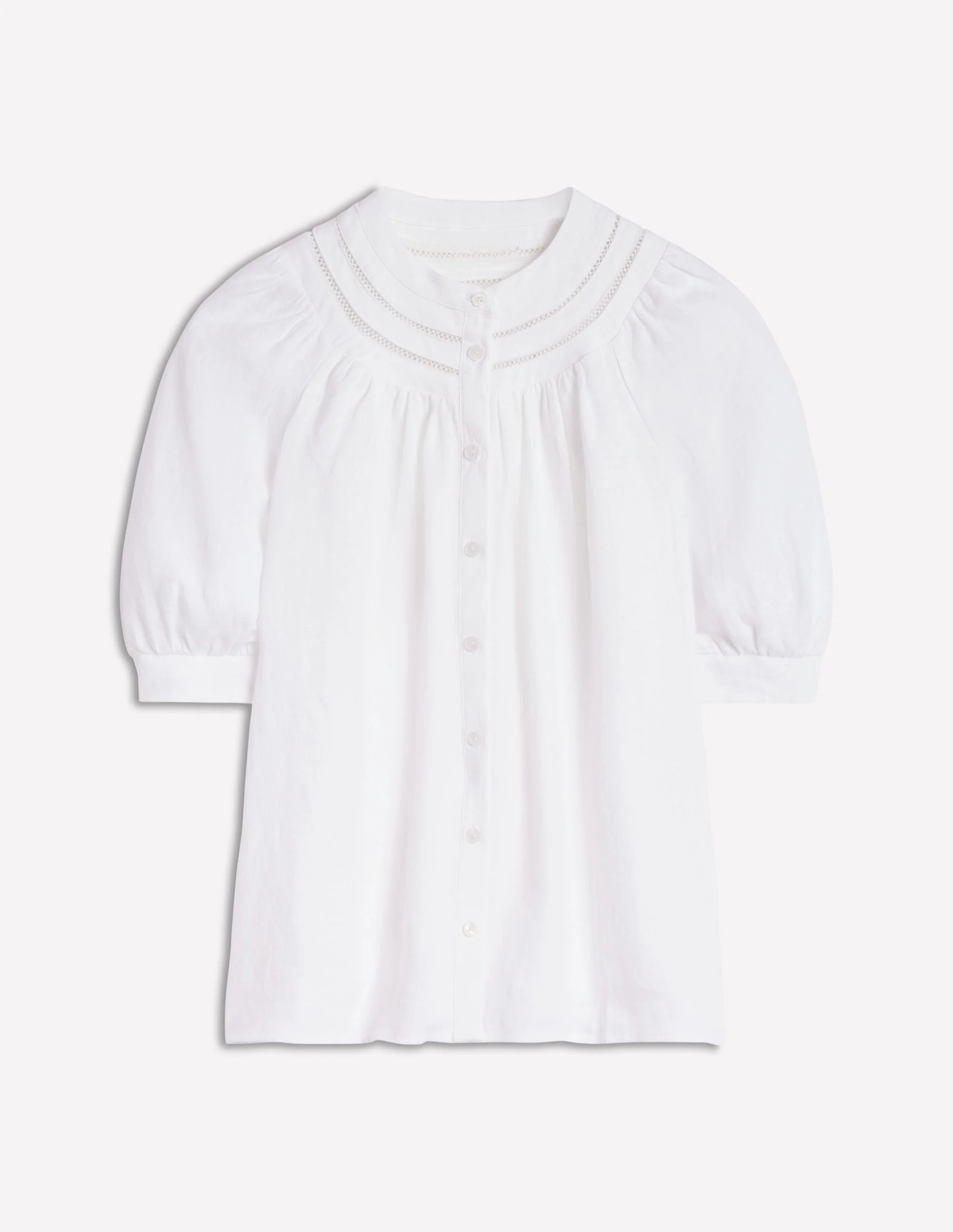 Bea Linen Top-White - Image 6