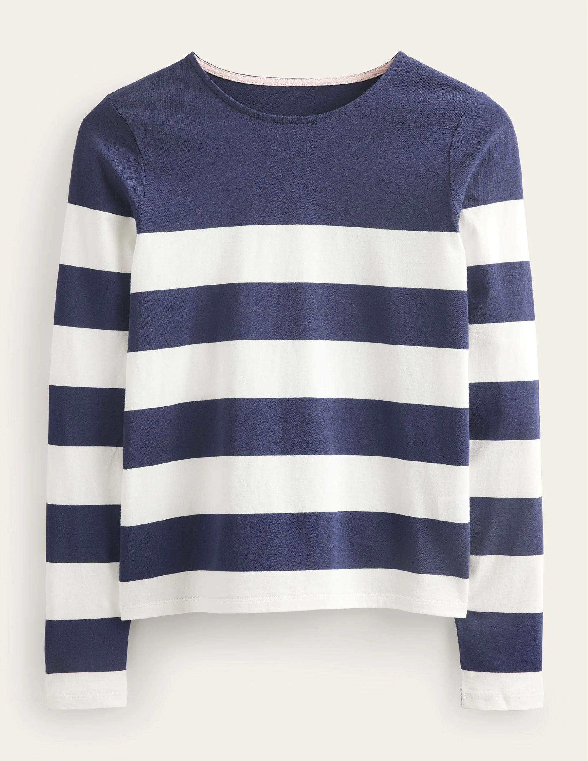 Bea Long Sleeve Breton-Navy/ Ivory Wide Stripe - Image 6