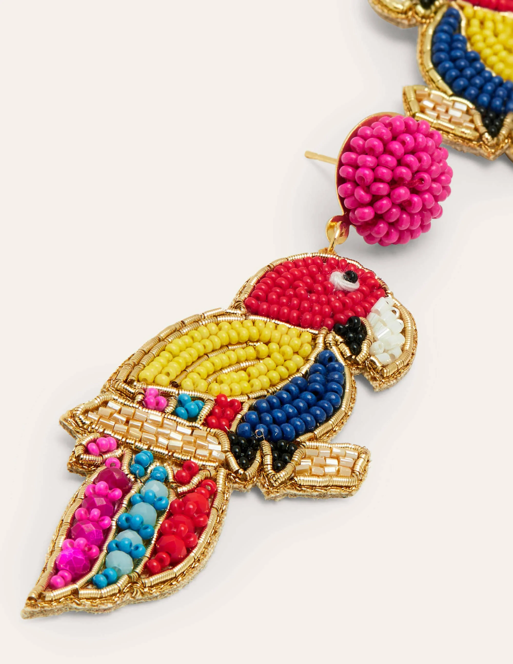 Beaded Earrings-Parrot - Image 2