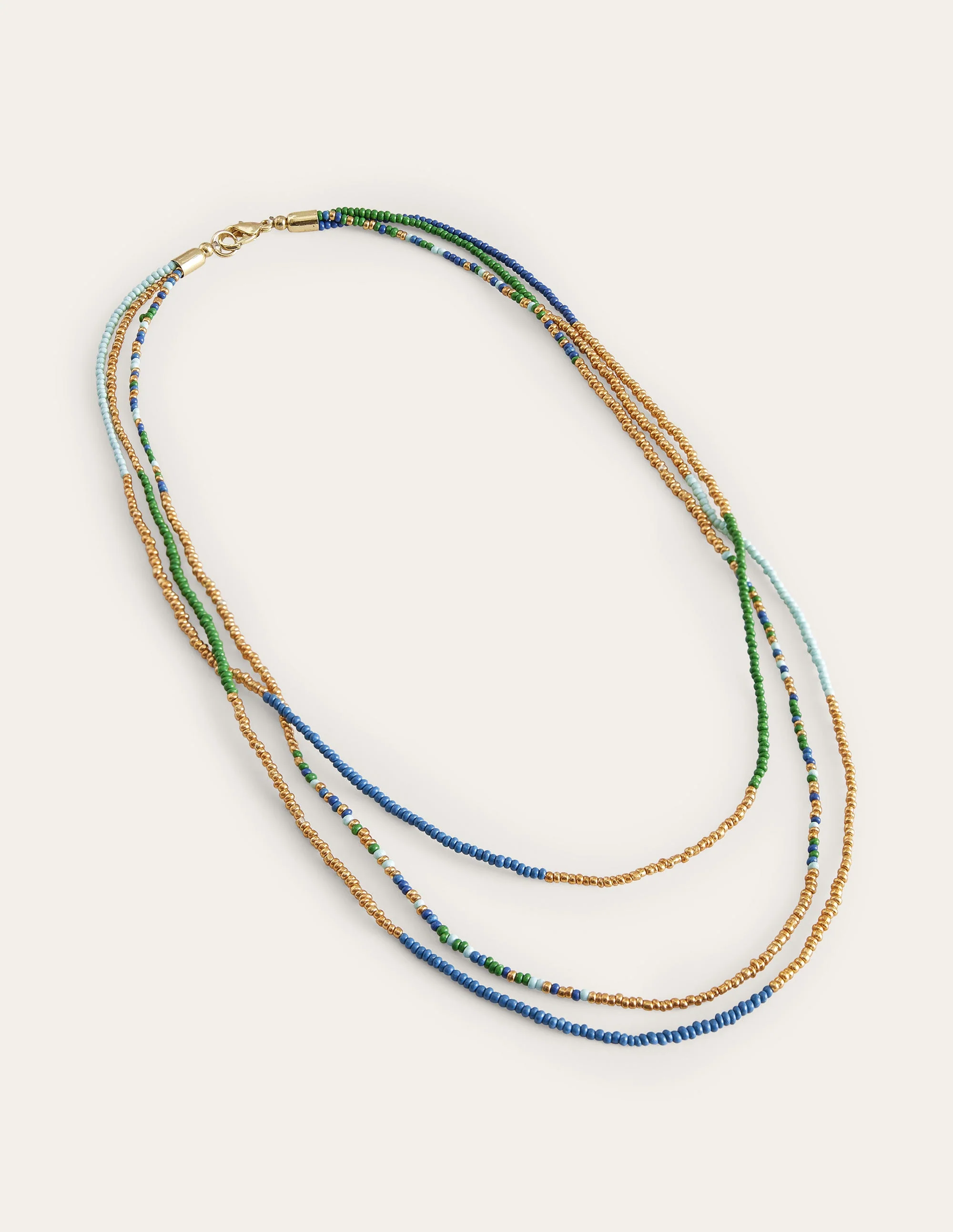 Beaded Necklace-Blue Multi - Image 2