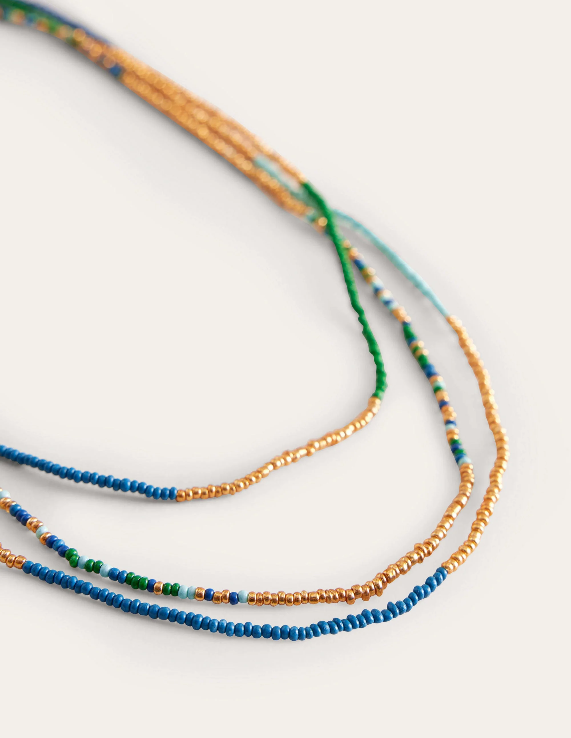 Beaded Necklace-Blue Multi - Image 3