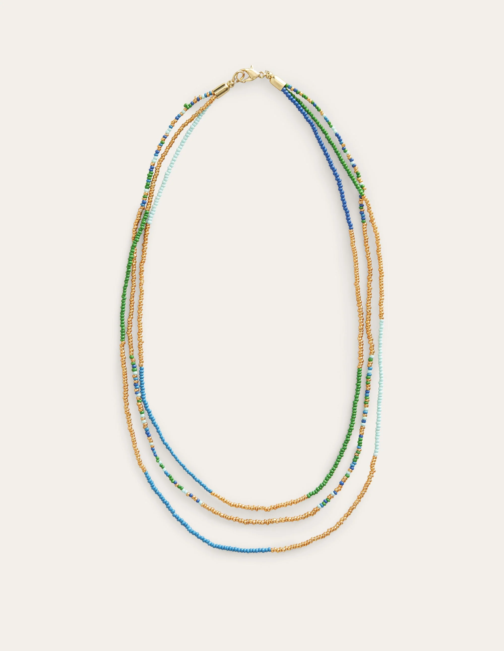 Beaded Necklace-Blue Multi - Image 4