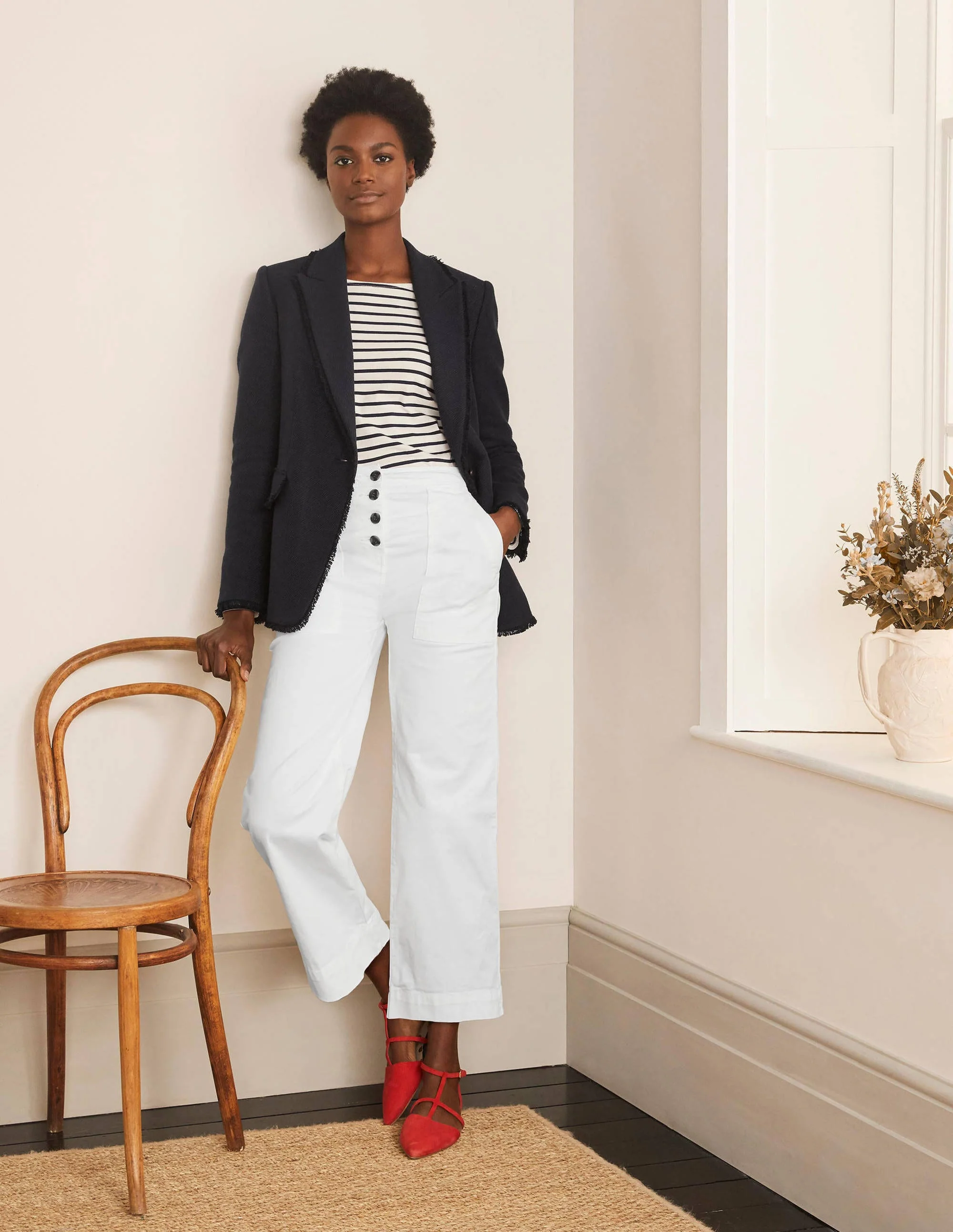 Beaufort Button Fly Pants-White - Image 5