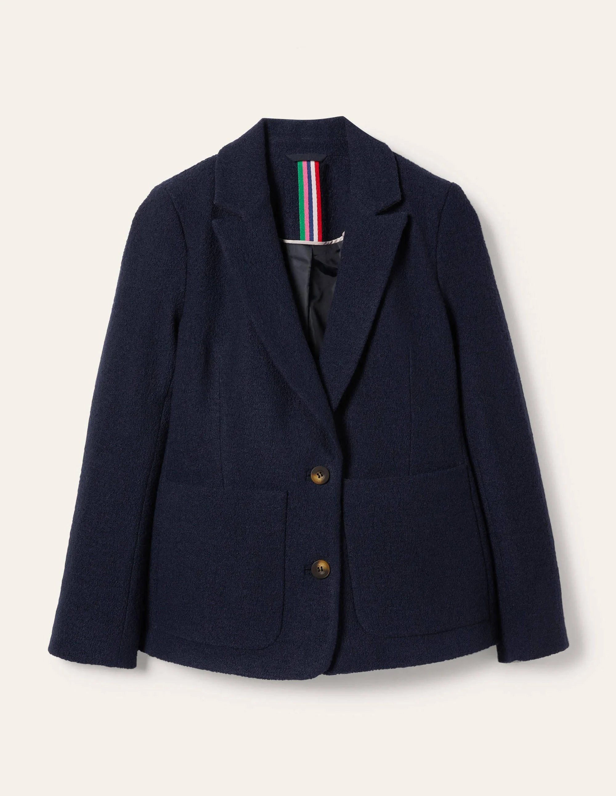 Bella Textured Wool Blazer-Navy - Image 7