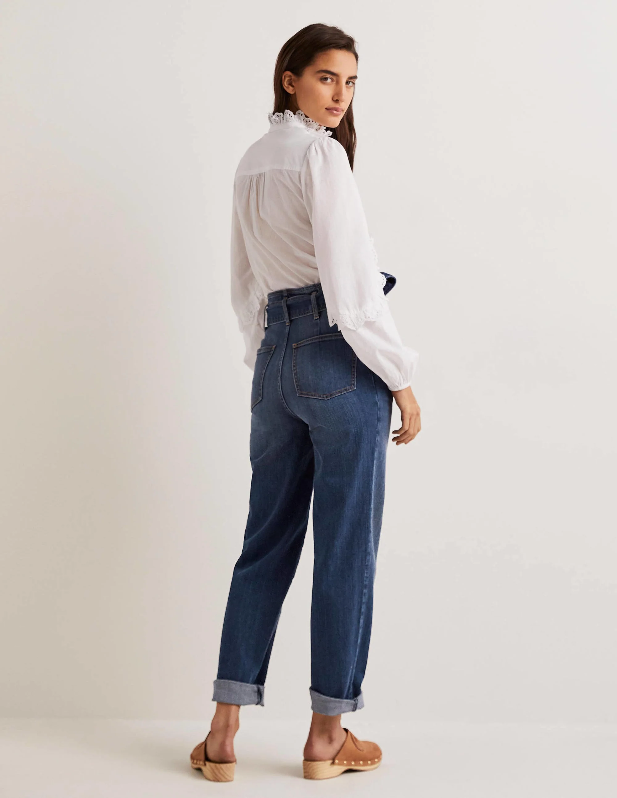Belted High Rise Jeans-Mid Vintage - Image 3