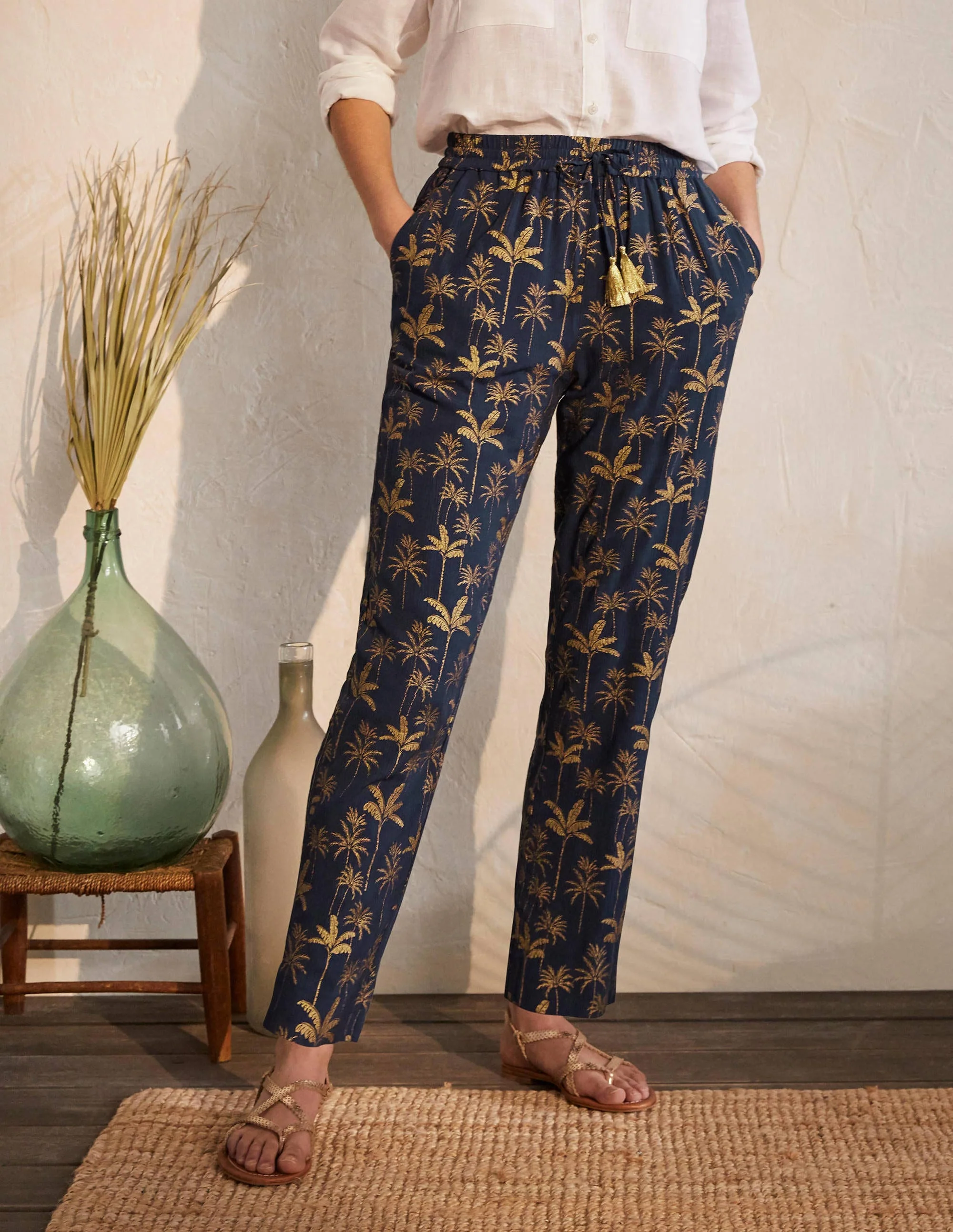 Bembridge Pants-French Navy, Rainforest - Image 3