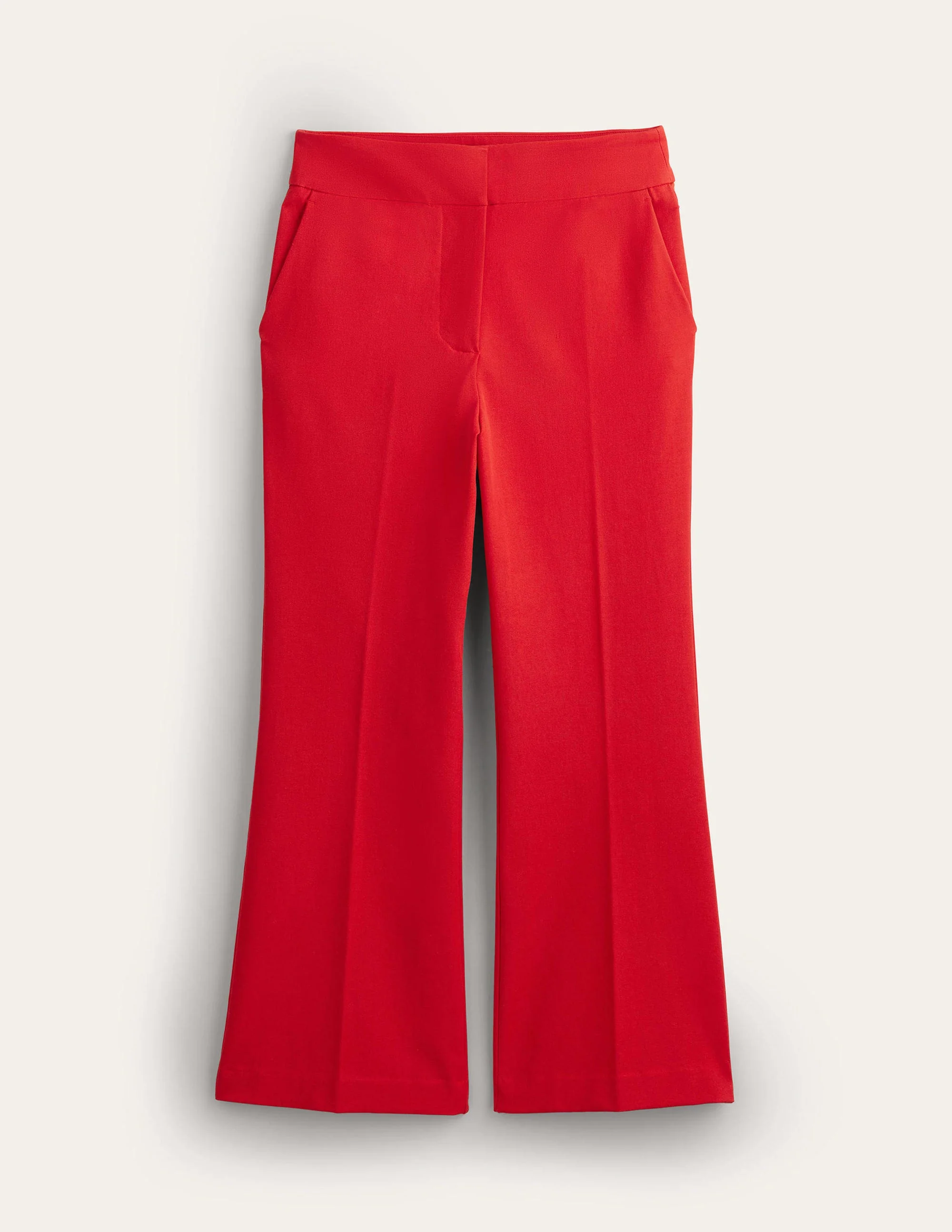 Bi-Stretch Crop Flare Pants-Pillarbox Red - Image 6