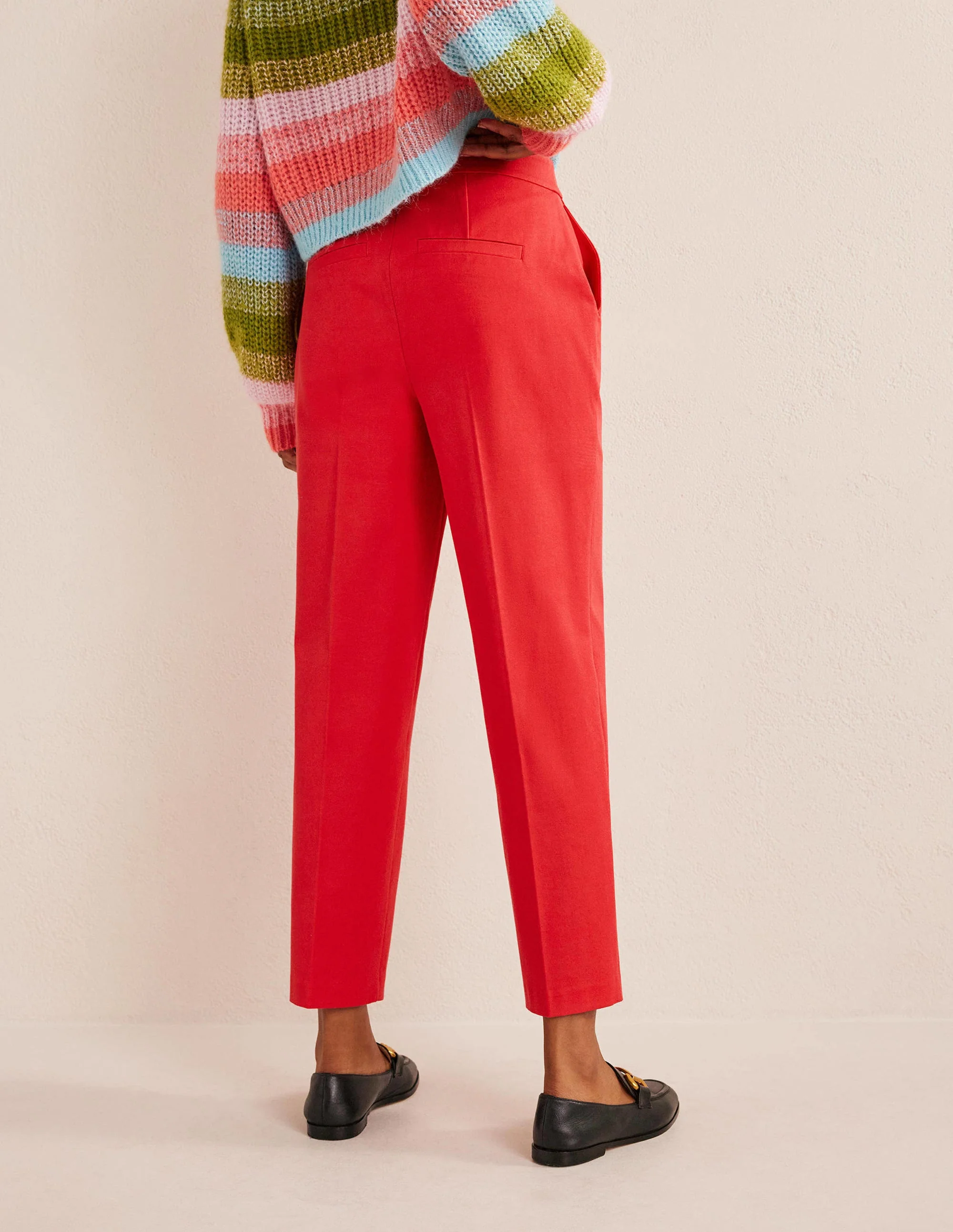 Bi-Stretch Straight Pants-Camellia - Image 3