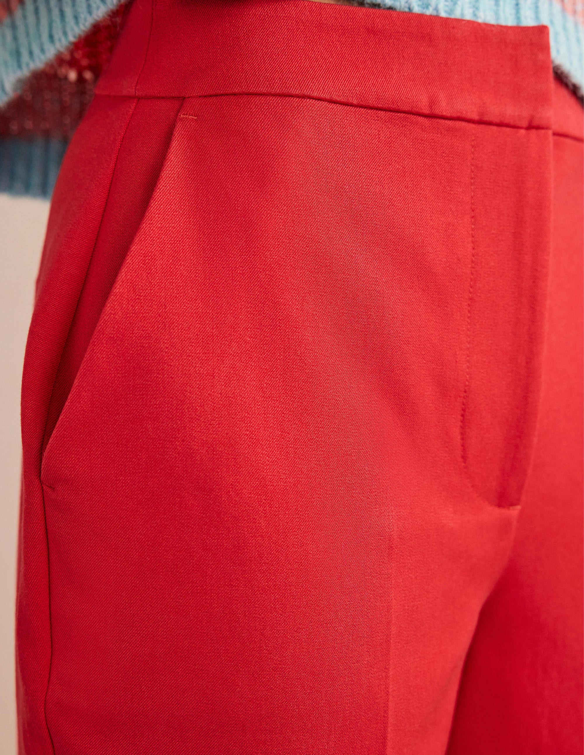 Bi-Stretch Straight Pants-Camellia - Image 5