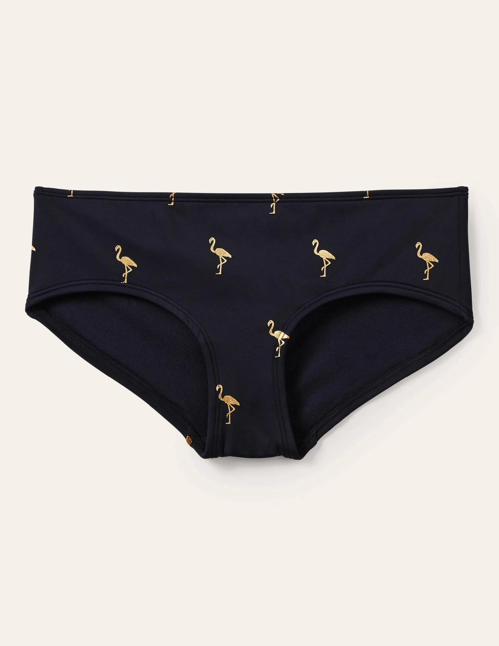 Bikini Shorts-Navy, Flamingo Foil - Image 5